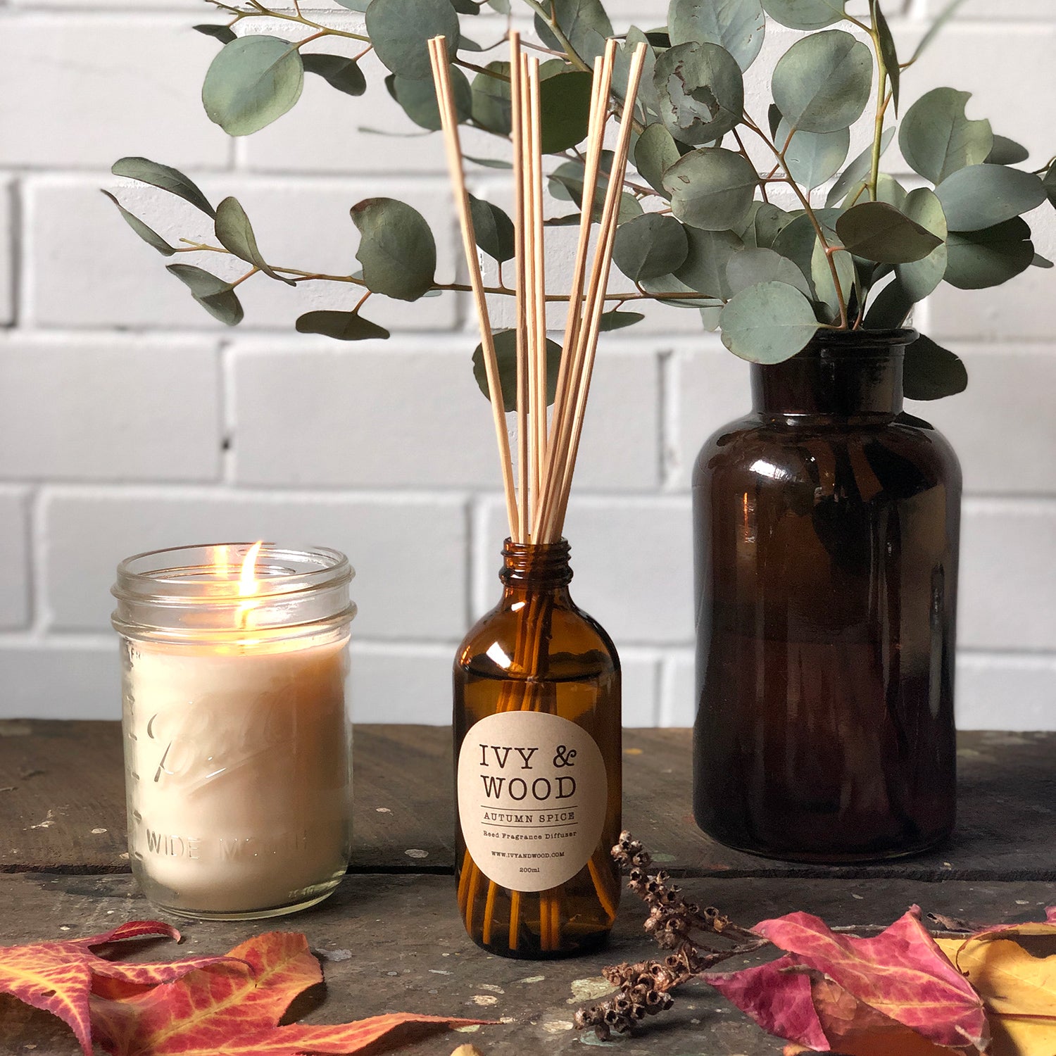 Limited Edition: Autumn Spice Reed Diffuser - Ivy & Wood - Australian Made