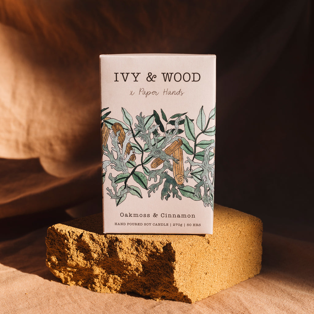 Botanical: Oakmoss & Cinnamon Soy Candle - Ivy & Wood - Australian Made