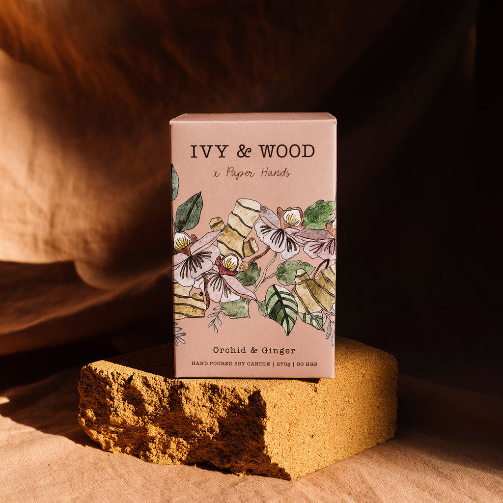 Botanical: Orchid & Ginger Soy Candle - Ivy & Wood - Australian Made