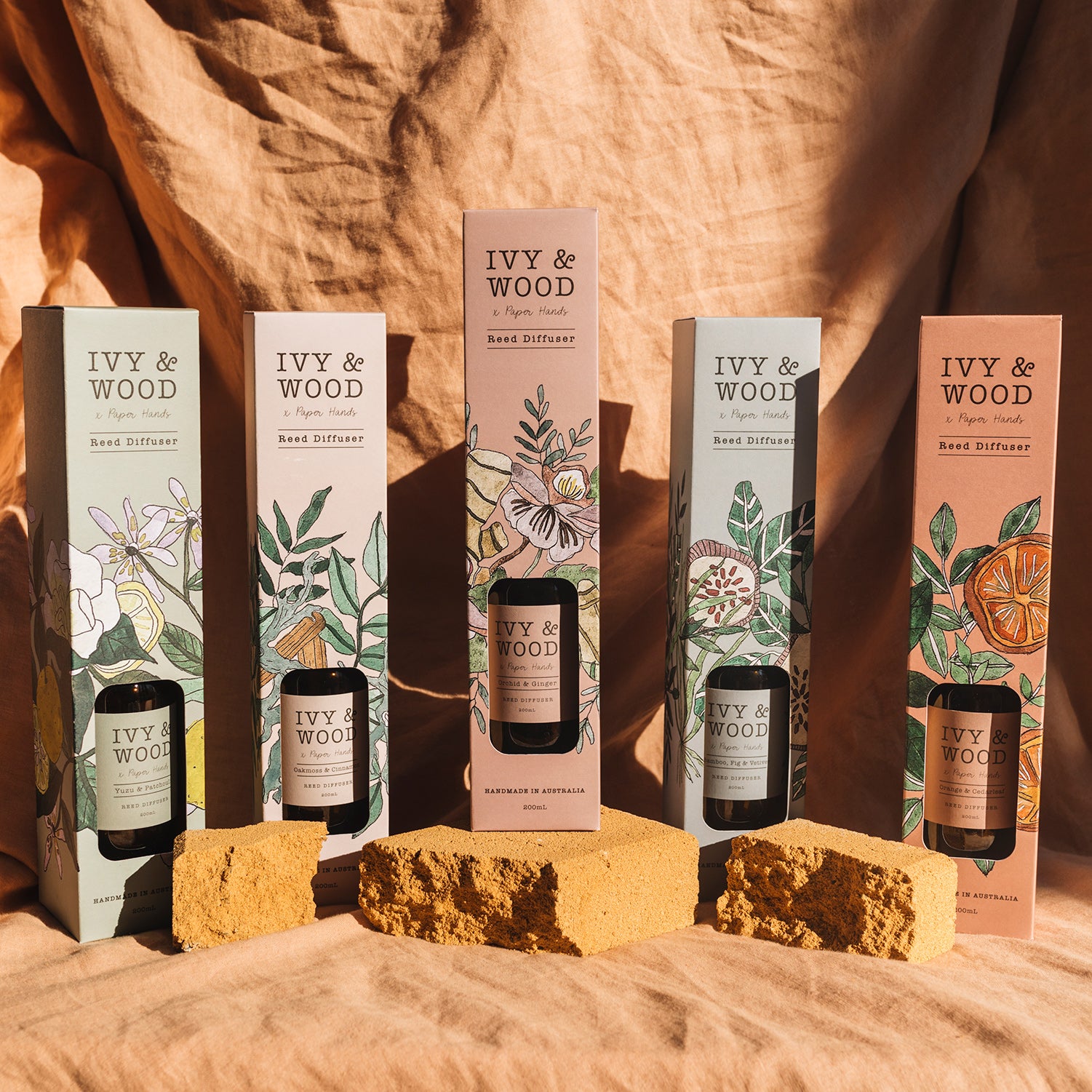 Botanical: Oakmoss & Cinnamon Reed Diffuser - Ivy & Wood - Australian Made