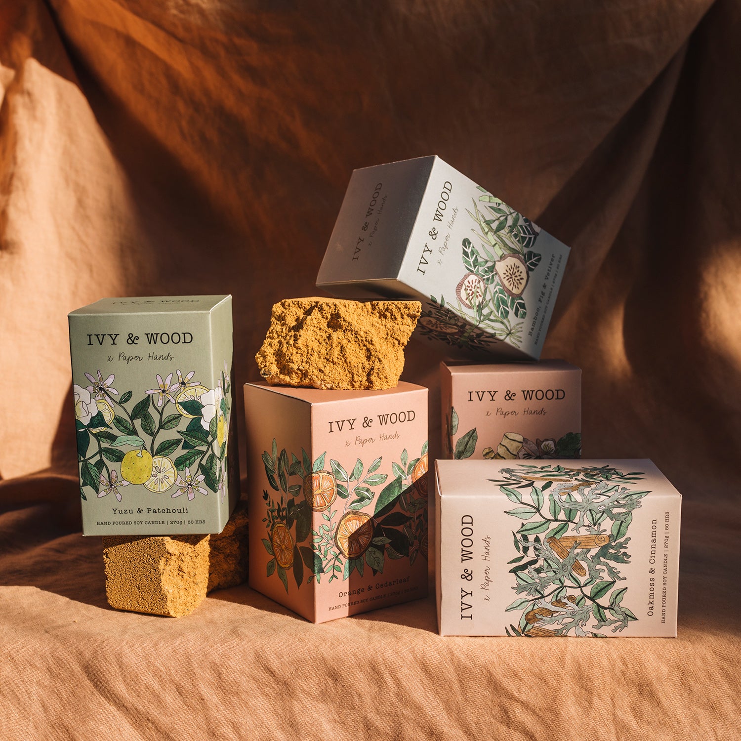 Botanical: Oakmoss & Cinnamon Soy Candle - Ivy & Wood - Australian Made