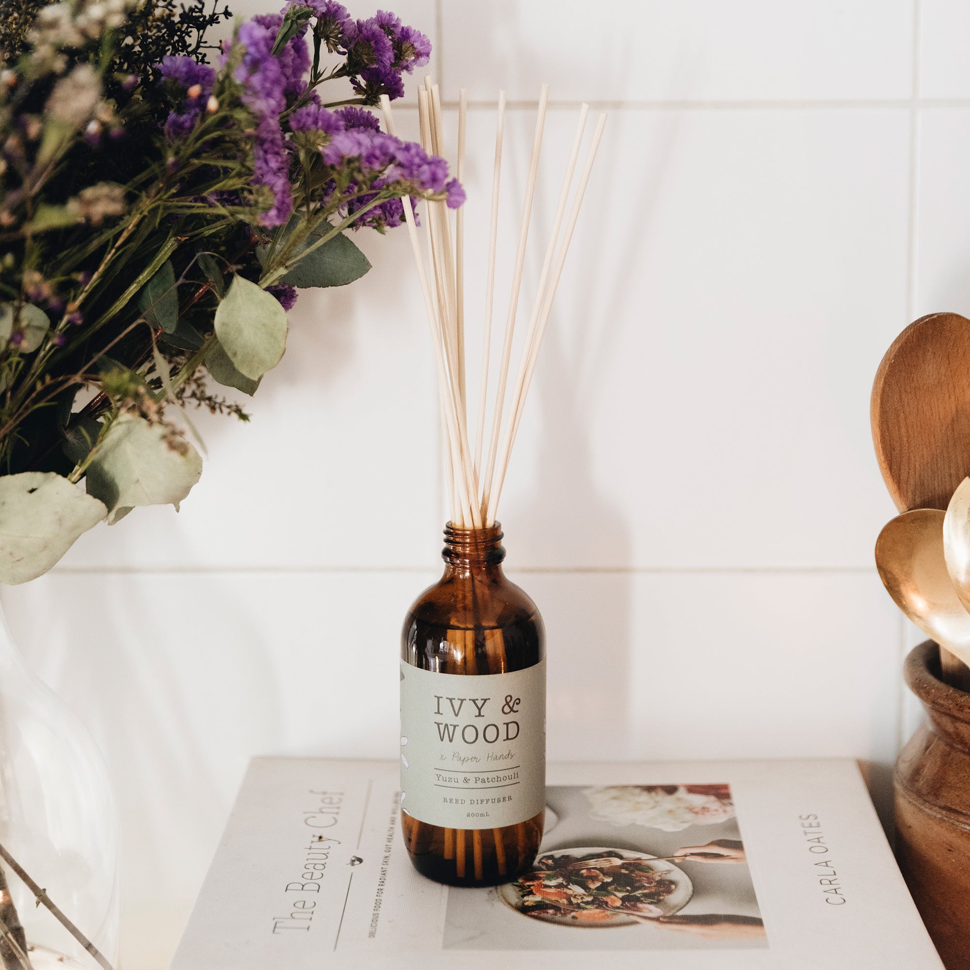 Botanical: Yuzu & Patchouli Reed Diffuser - Ivy & Wood