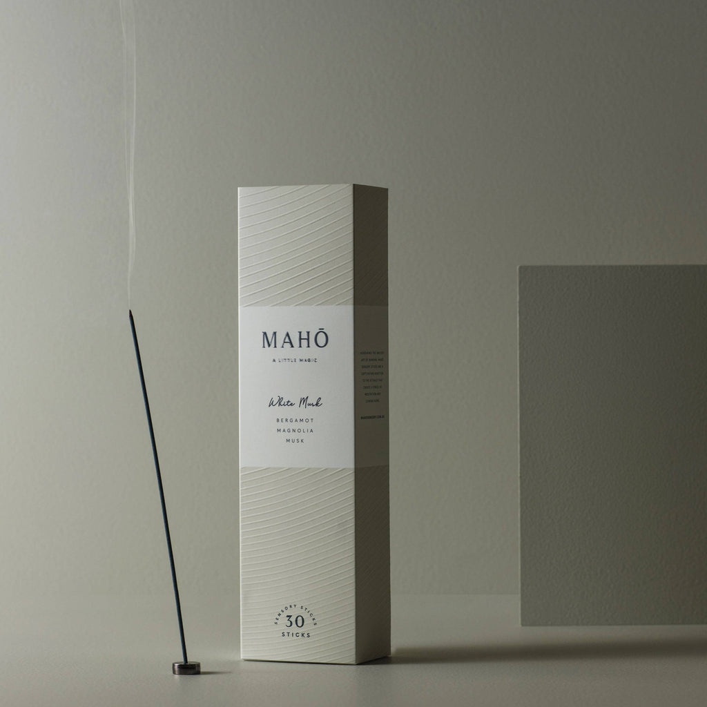 White Musk Incense Sticks by MAHŌ Sensory - Ivy & Wood