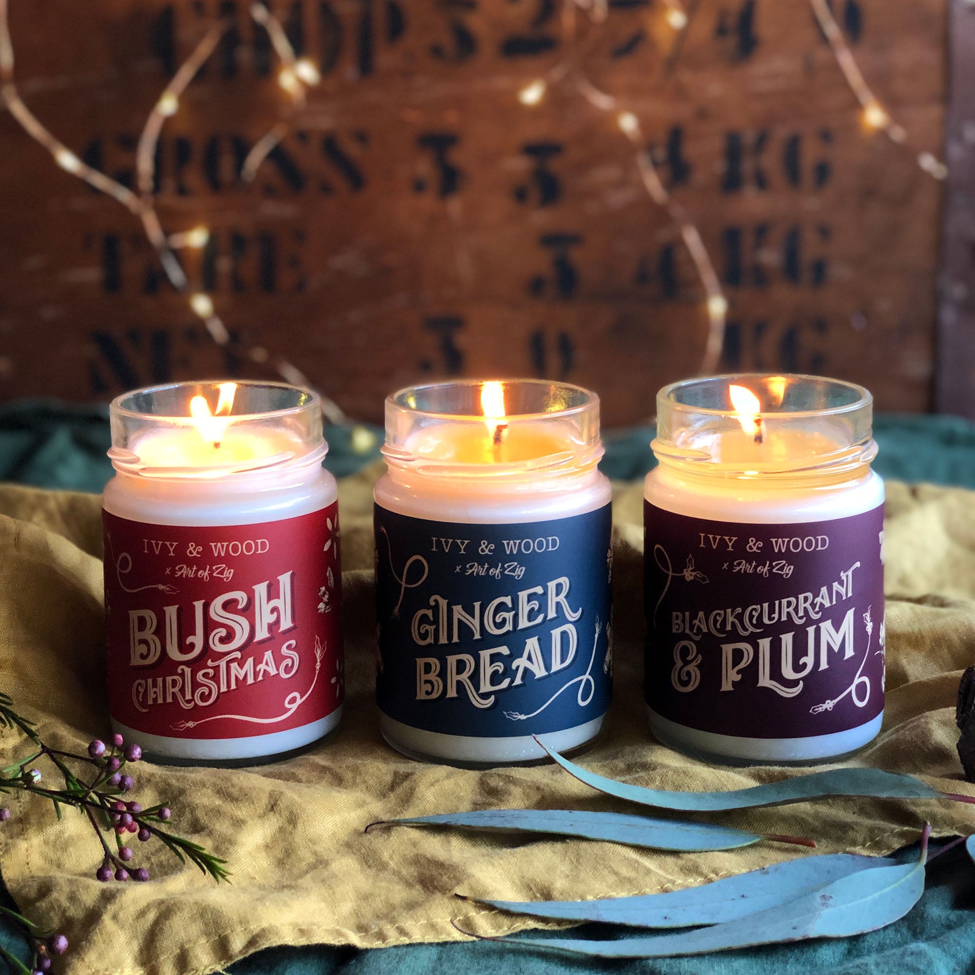 Blackcurrant & Plum Limited Edition Christmas Candle - Ivy & Wood