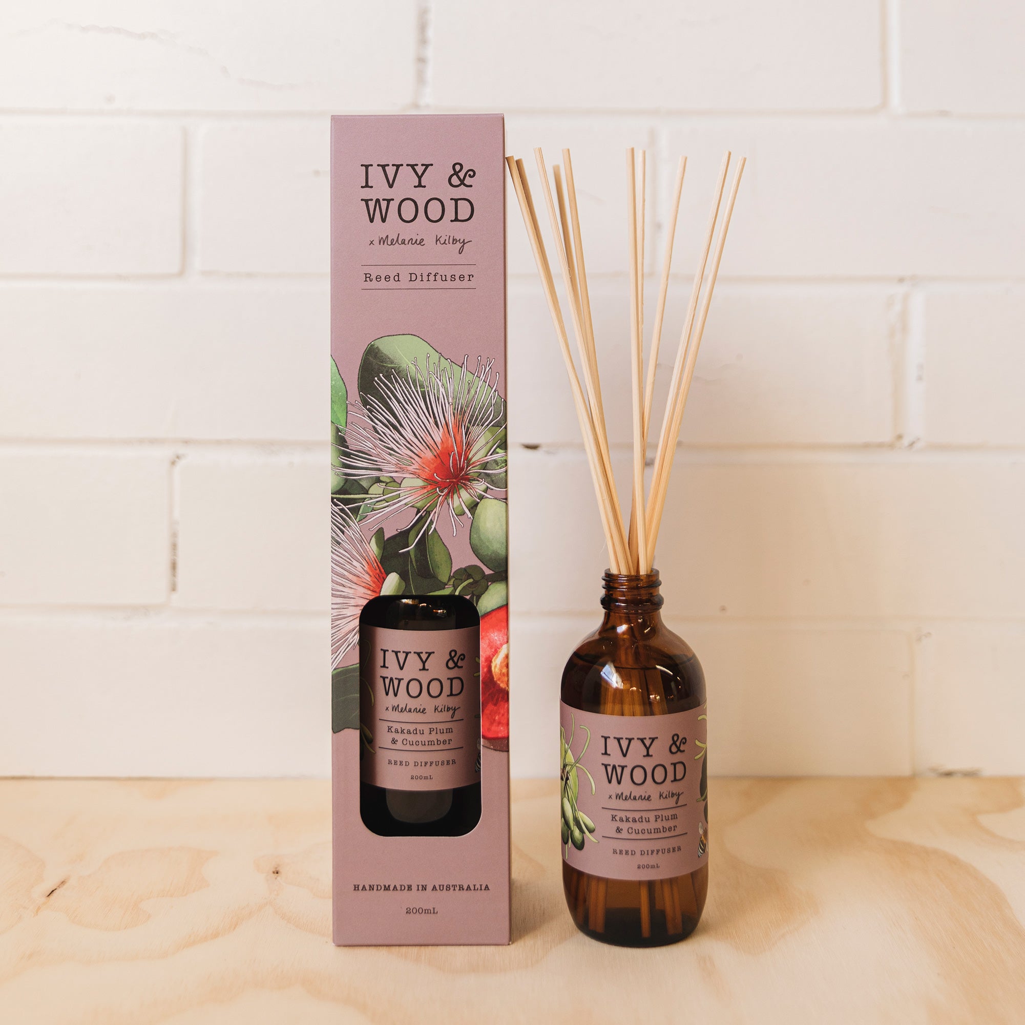 Australiana: Kakadu Plum & Cucumber Reed Diffuser - Ivy & Wood