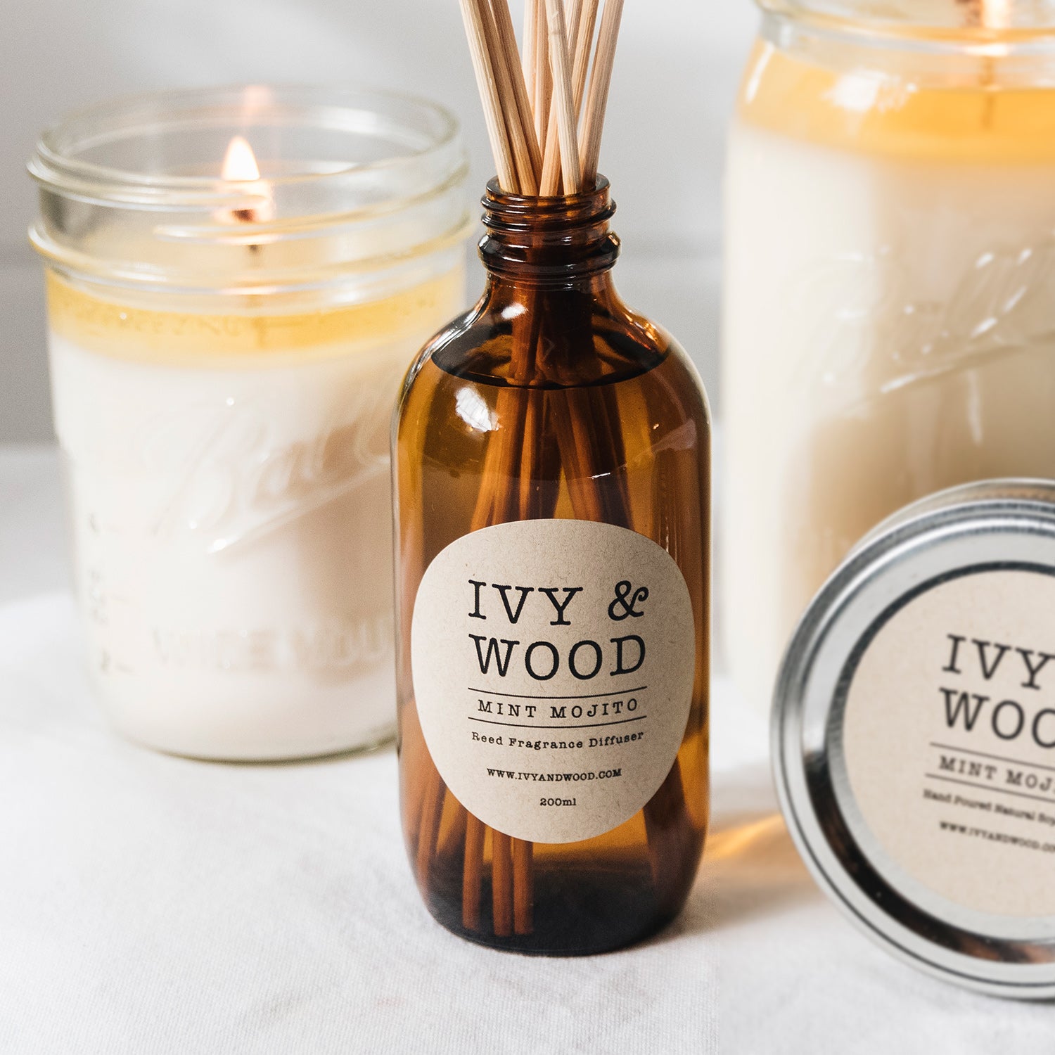 Mint Mojito Reed Diffuser - Ivy & Wood - Australian Made