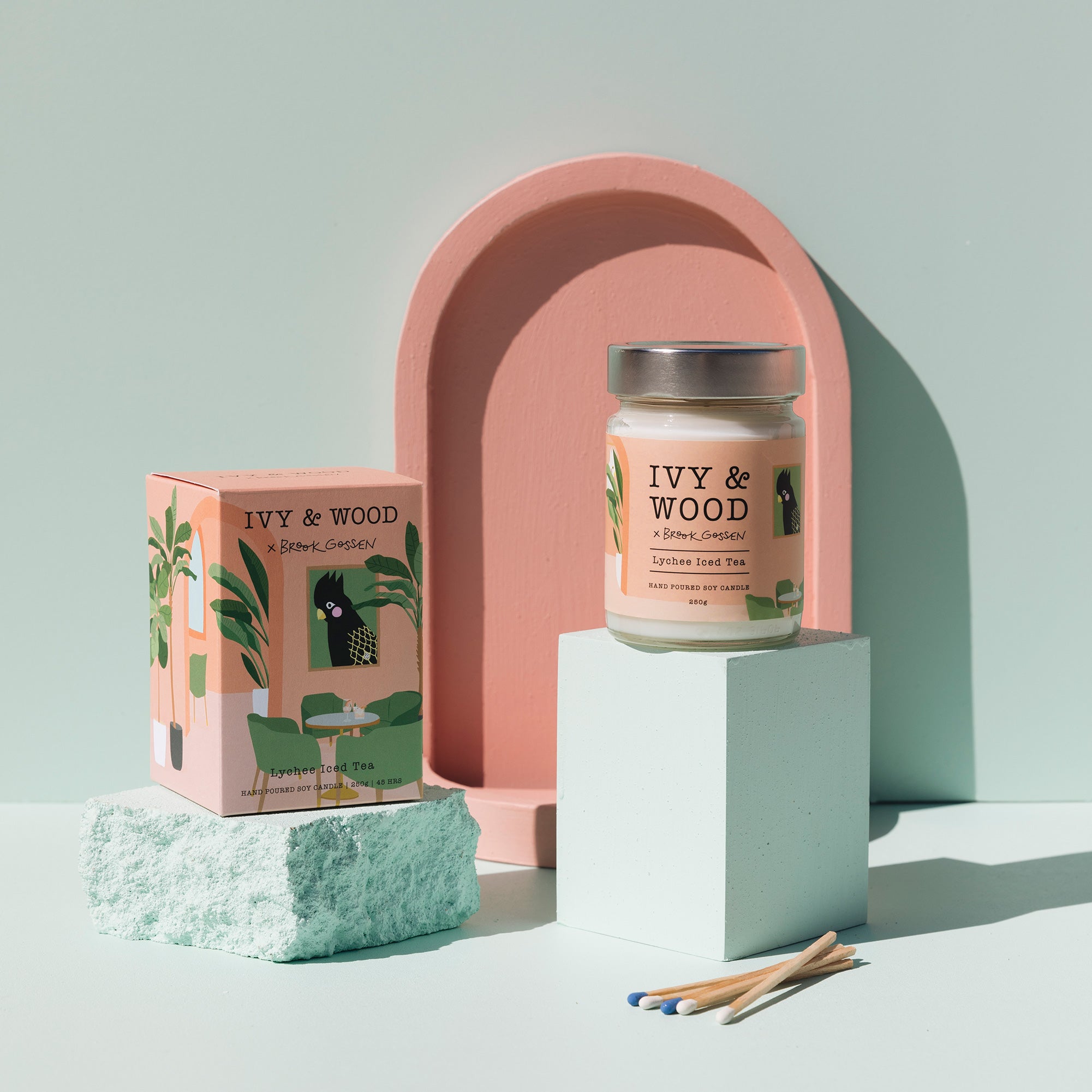 Paradiso: Lychee Iced Tea Scented Candle - Ivy & Wood