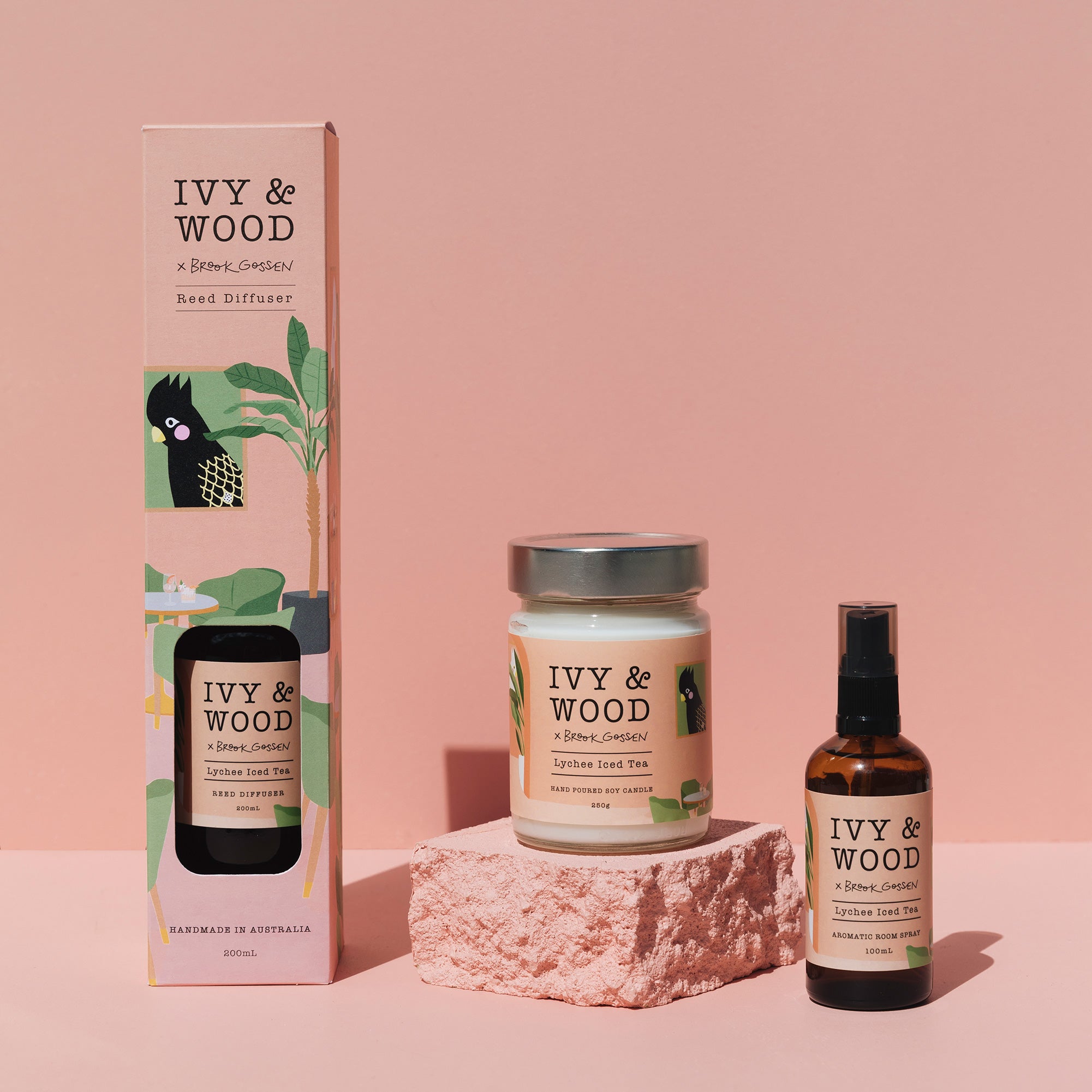 Paradiso: Lychee Iced Tea Scented Candle - Ivy & Wood