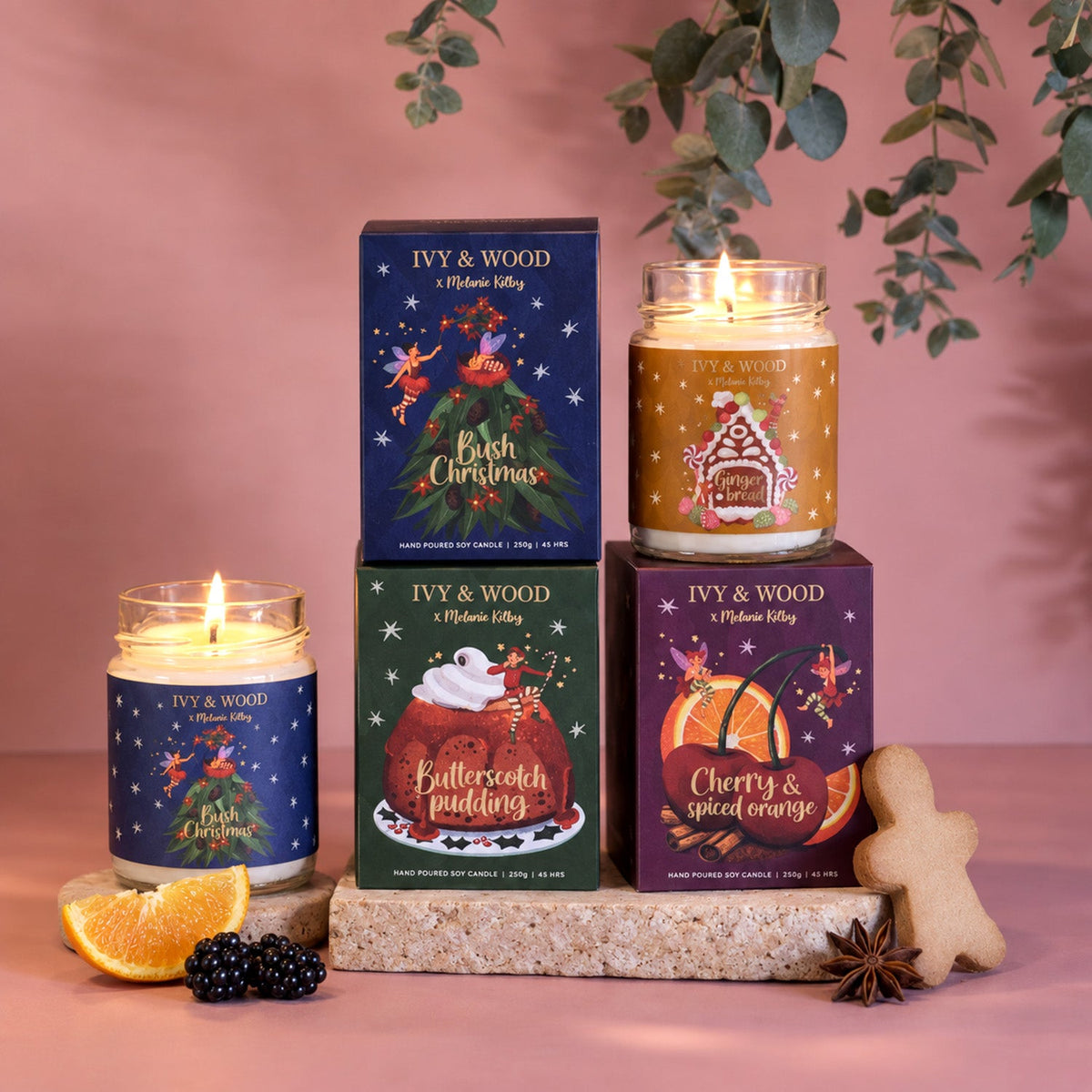 Ivy & Wood Christmas Candles
