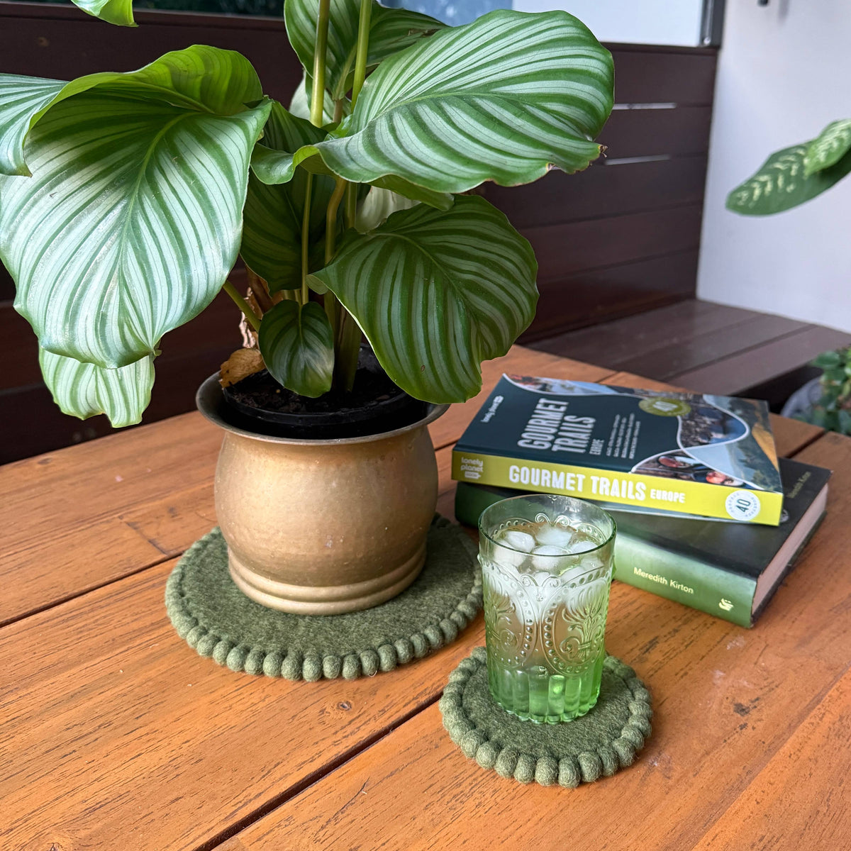 Felt Coaster Set (Forest Green) by Home Dweller