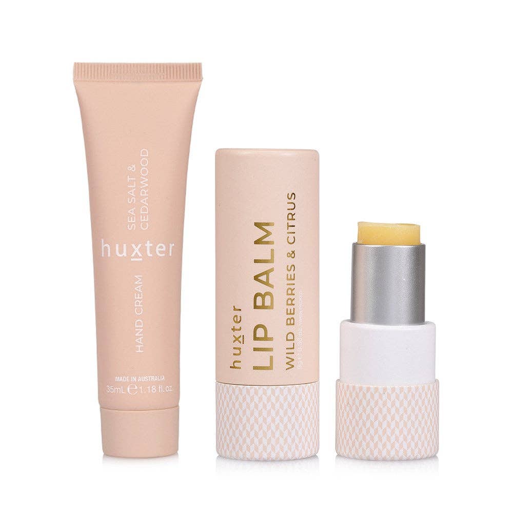 Lip & Hand Cream Duo - Sea Salt & Cedarwood by Huxter