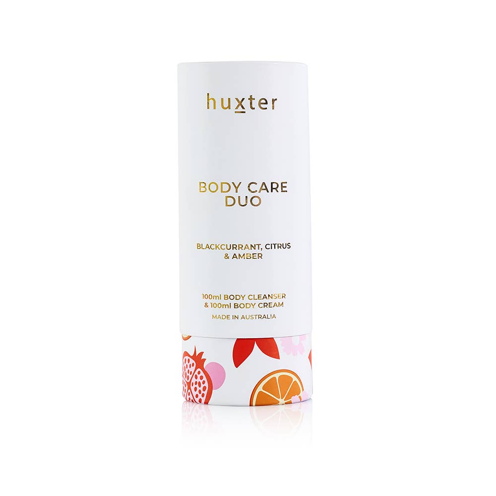 Body Care Duo 100ml – Blackcurrant, Citrus & Amber by Huxter