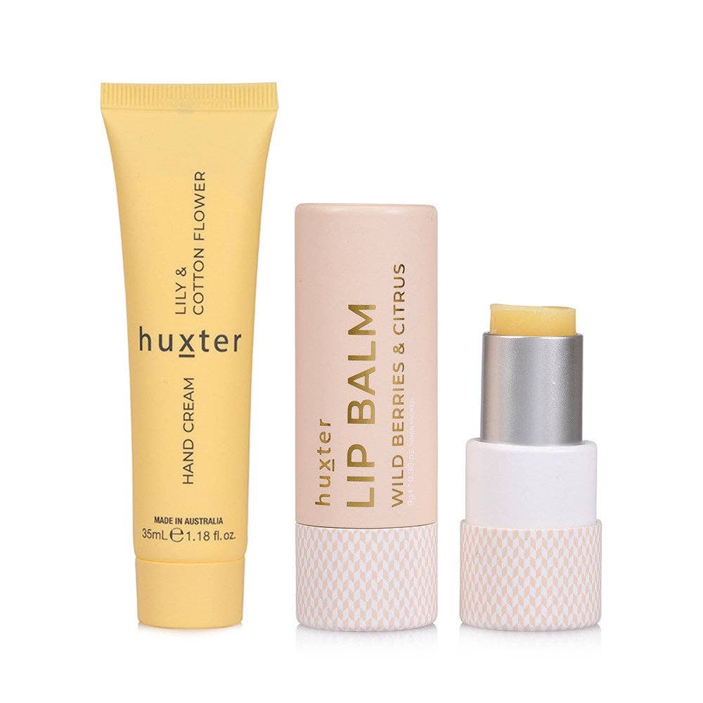 Lip & Hand Cream Duo - Lily & Cotton Flower by Huxter