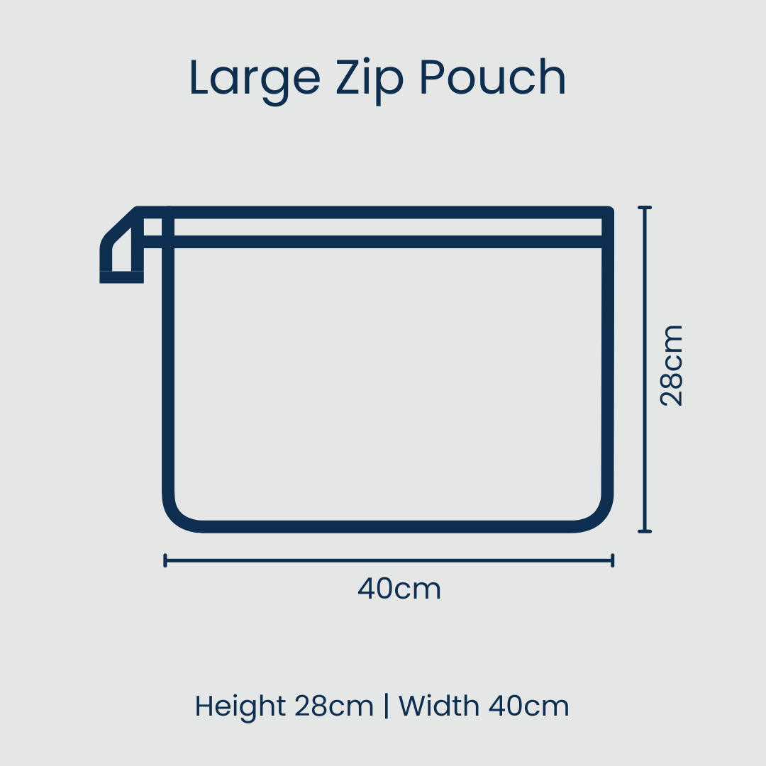 Sardine Large Zip Pouch by Project Ten
