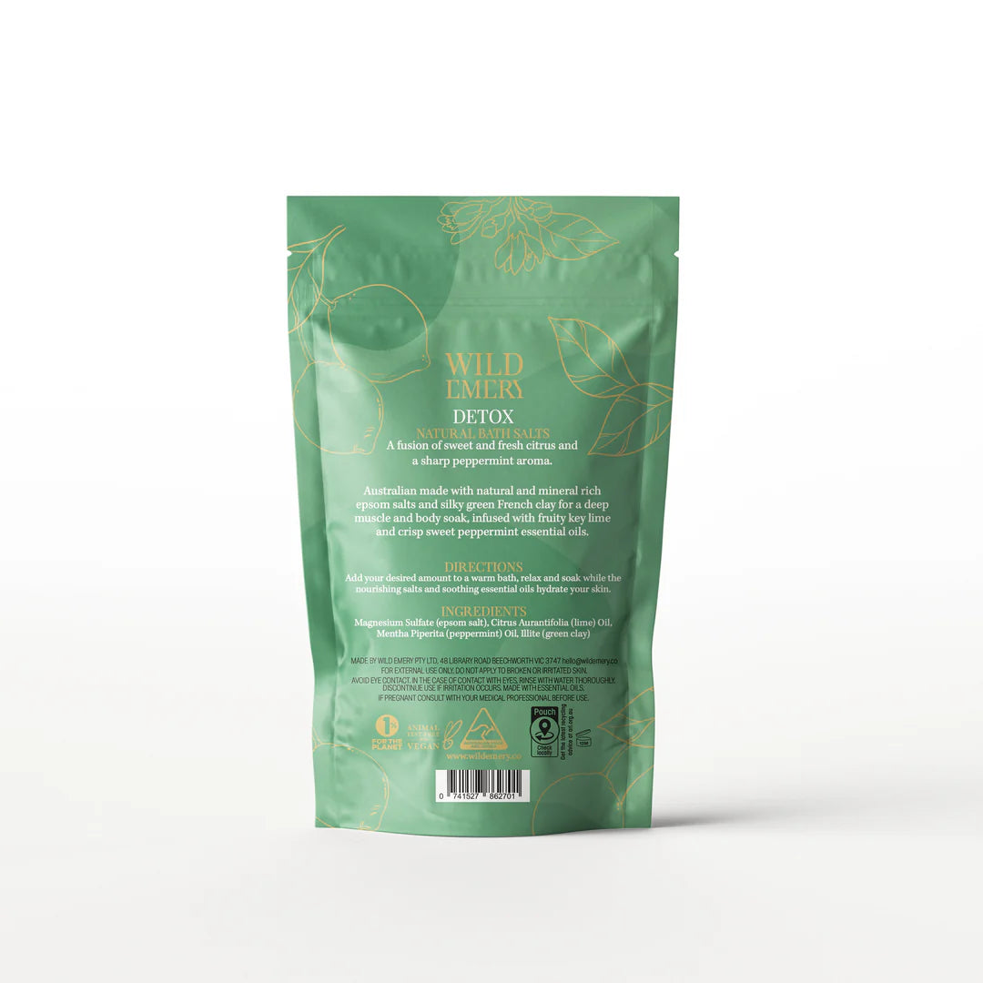 Detox Natural Bath Salts by Wild Emery