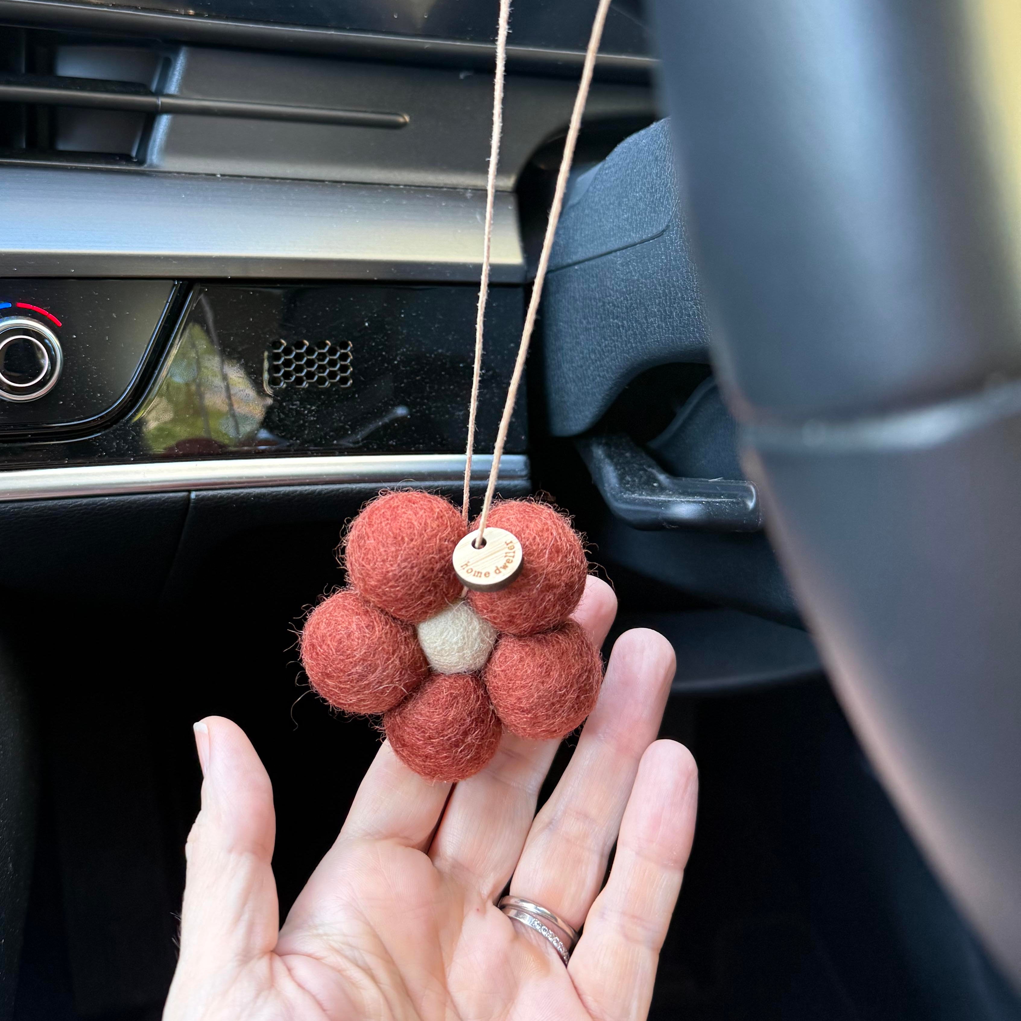 Creamy Caramel Felt Flower Home/Car Air Fresheners by Home Dweller