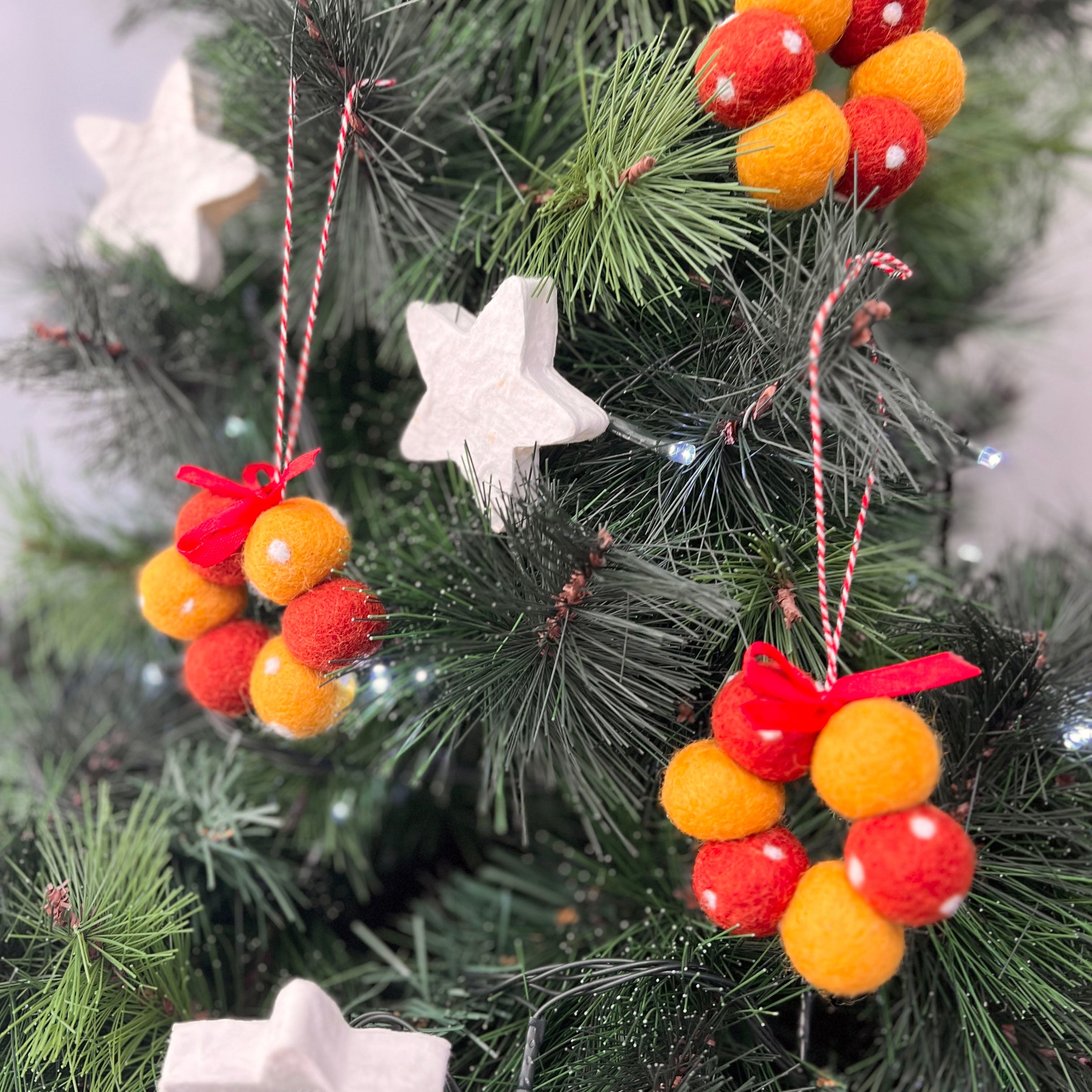 Festive Felt Scented Ornaments (Polka Dot) by Home Dweller