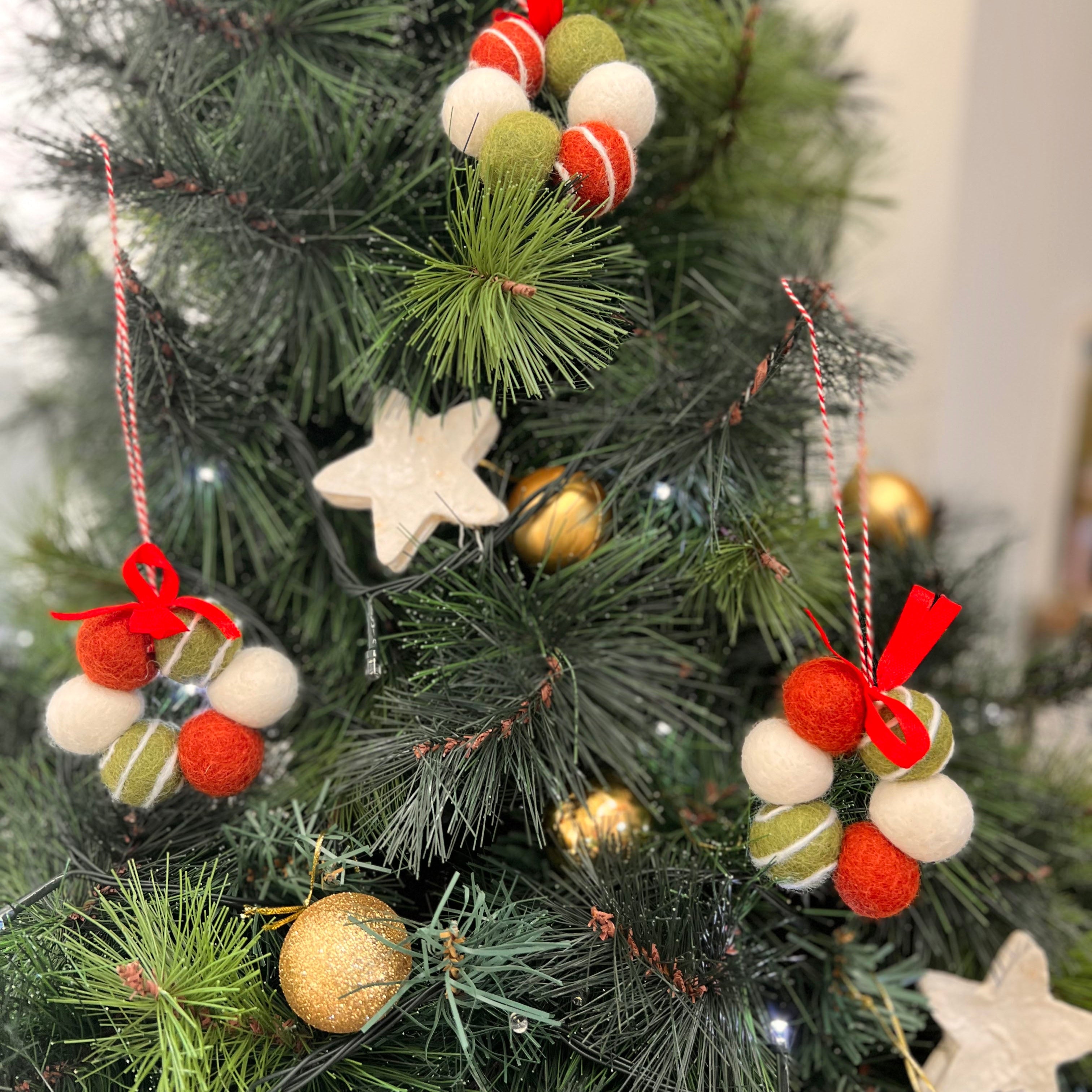 Festive Felt Scented Ornaments (Stripes) by Home Dweller