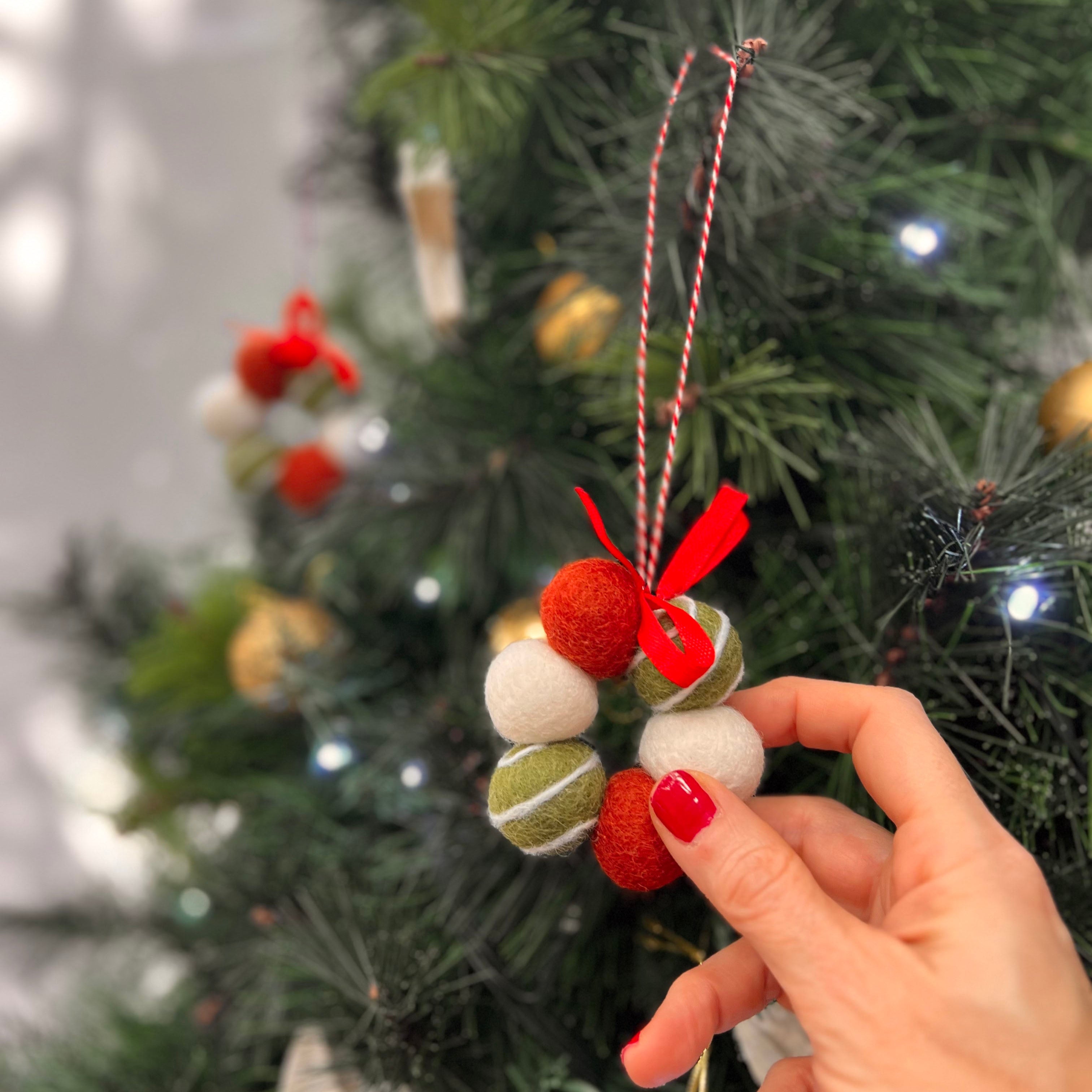 Festive Felt Scented Ornaments (Stripes) by Home Dweller