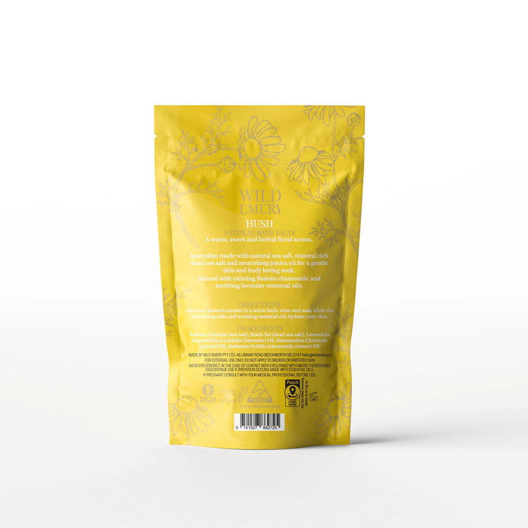 Hush (Chamomile & Lavender) Natural Bath Salts by Wild Emery
