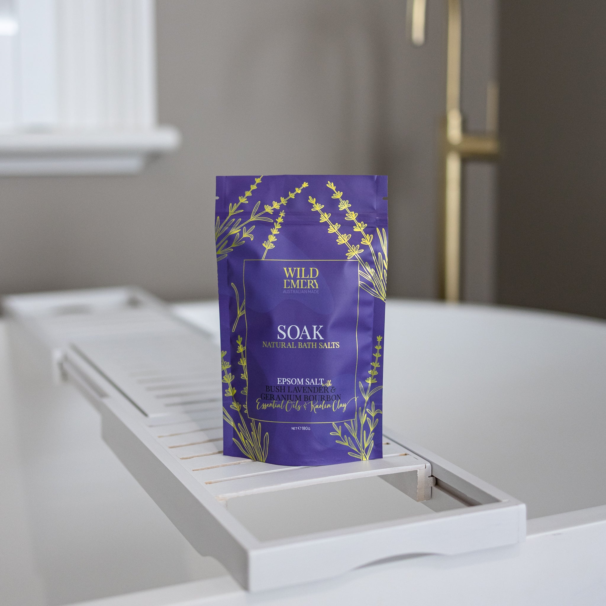 Soak (Lavender & Geranium) Bath Salts by Wild Emery