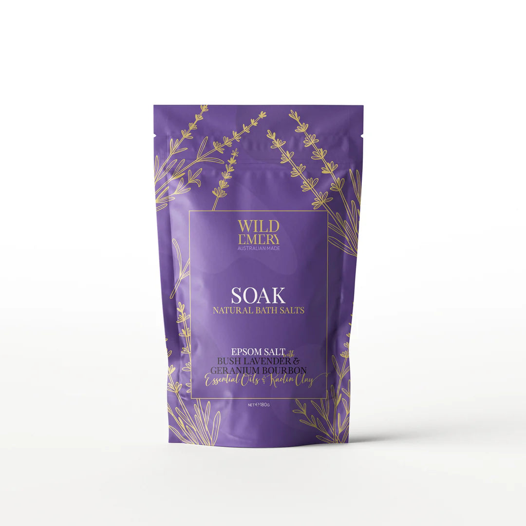 Soak (Lavender & Geranium) Bath Salts by Wild Emery
