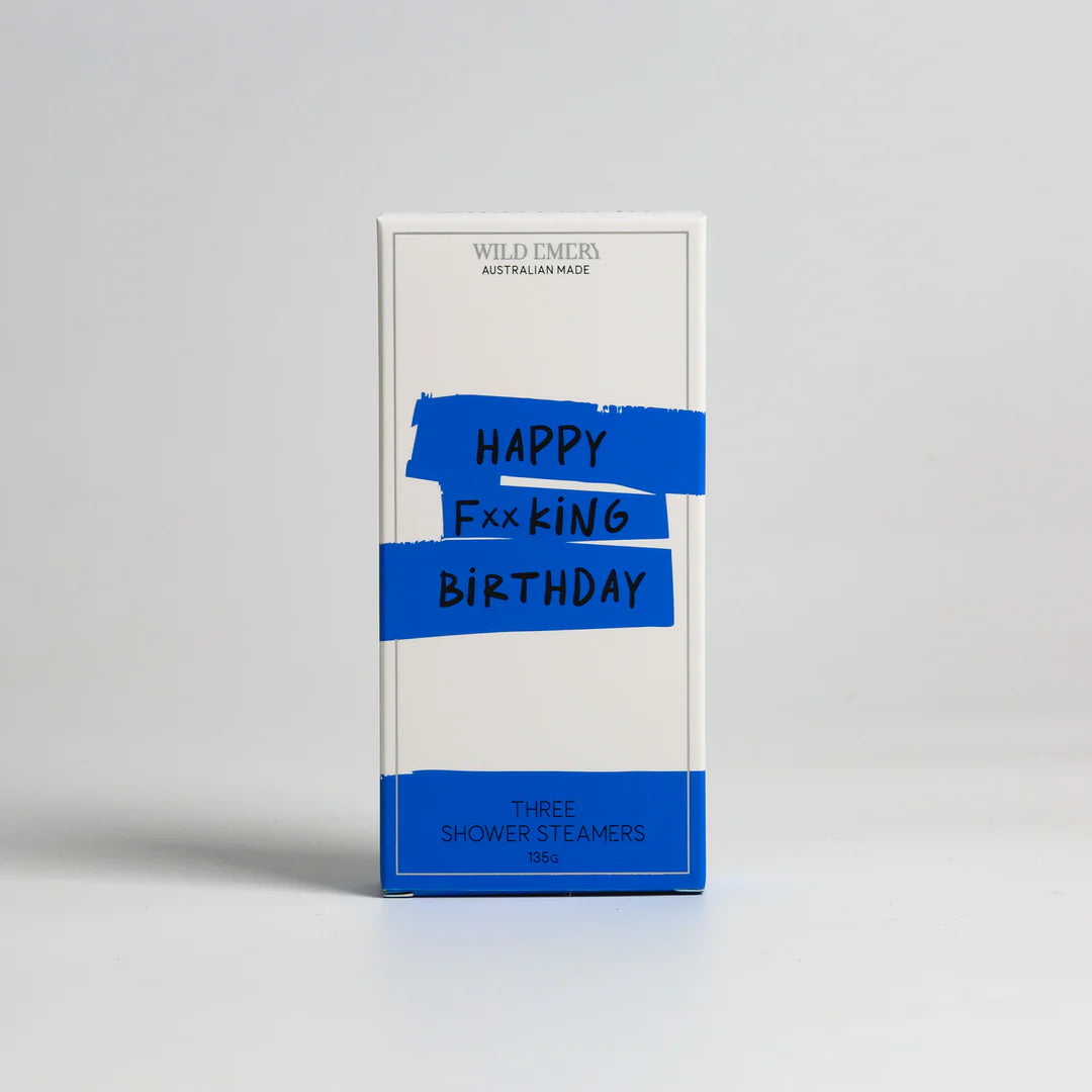 Happy F*cking Birthday - Cheeky Shower Steamers (3 Pack) by Wild Emery