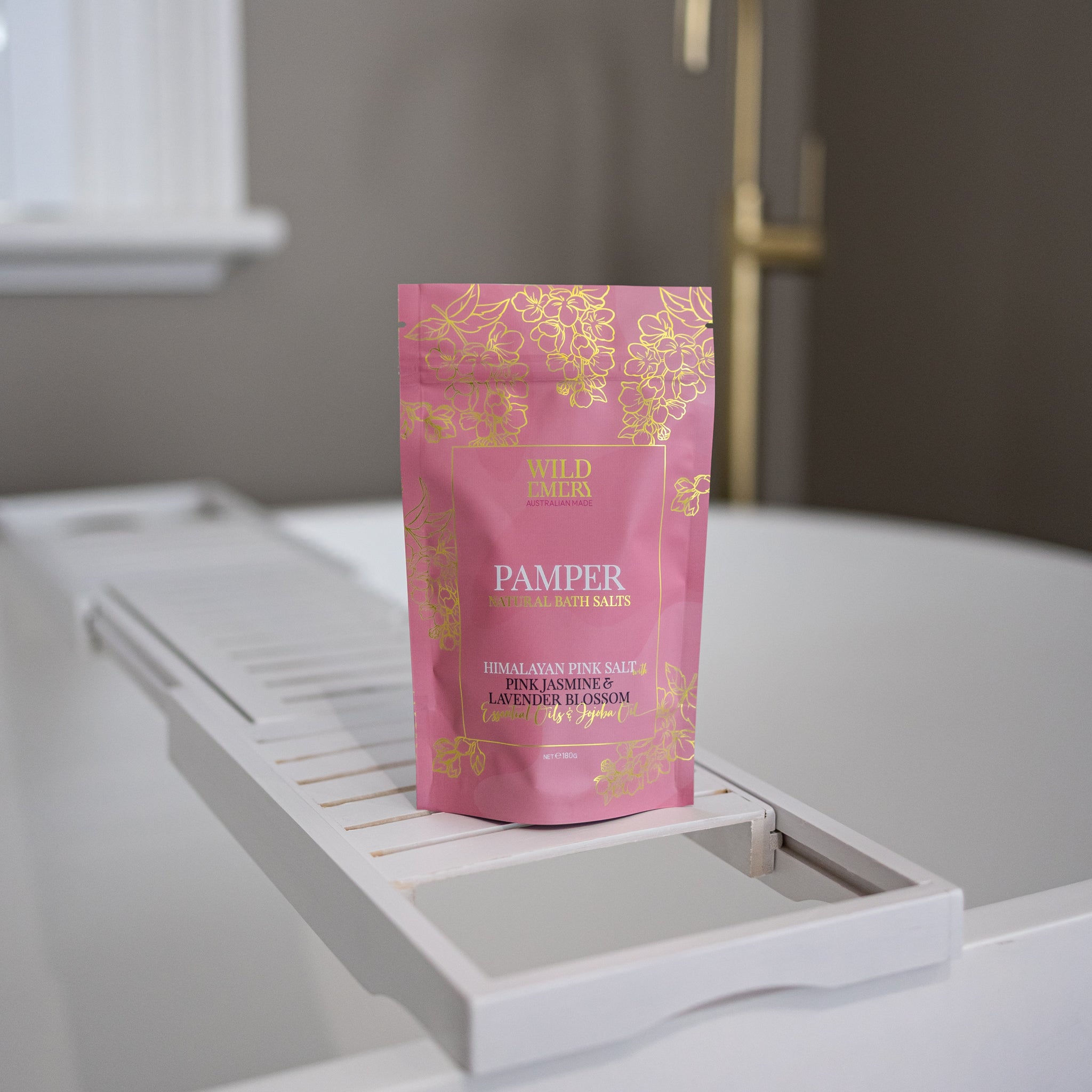 Pamper (Pink Jasmine & Lavender) Natural Bath Salts by Wild Emery