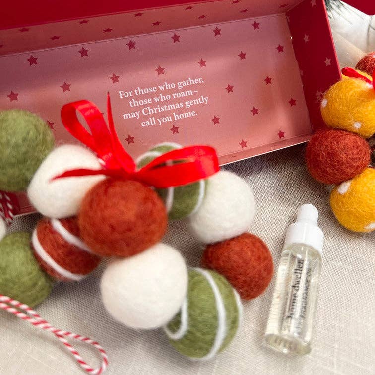 Festive Felt Scented Ornaments (Polka Dot) by Home Dweller
