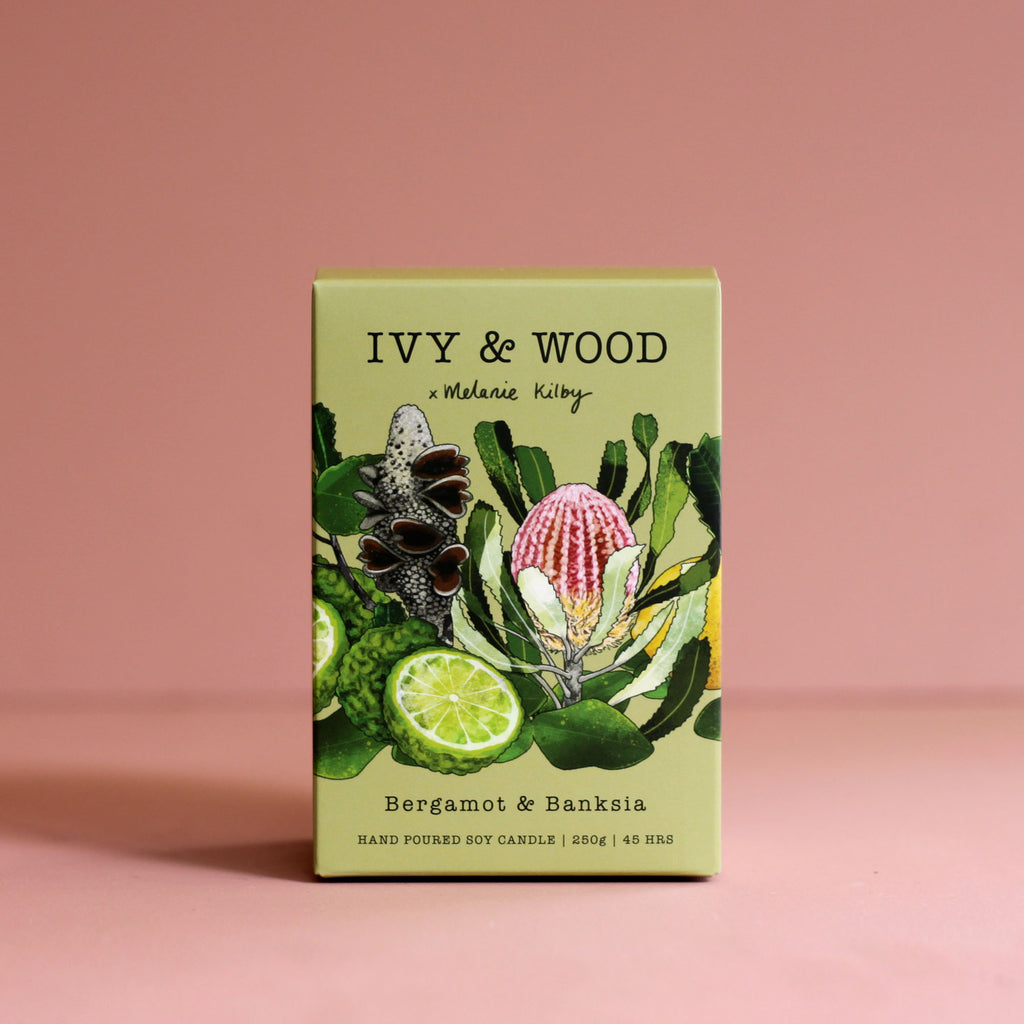 Australiana: Bergamot & Banksia Scented Candle - Ivy & Wood