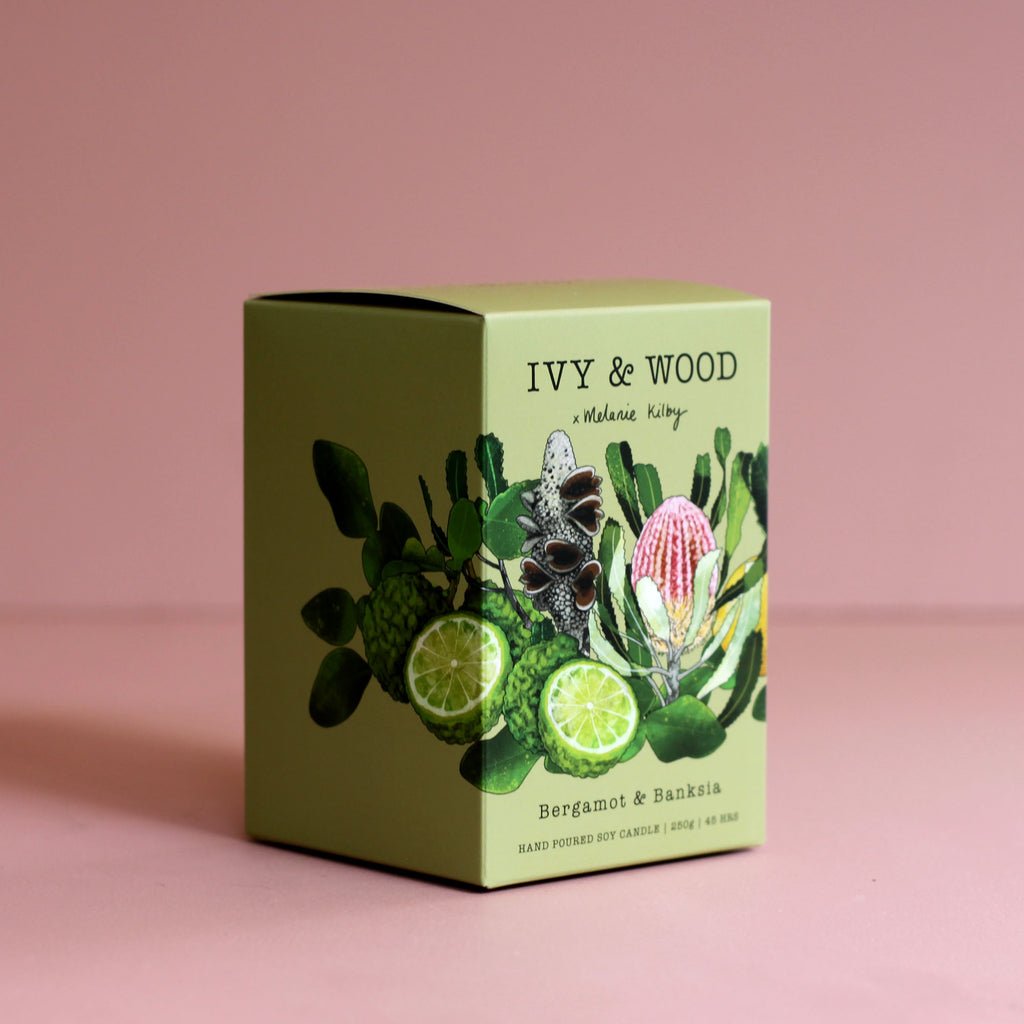 Australiana: Bergamot & Banksia Scented Candle - Ivy & Wood