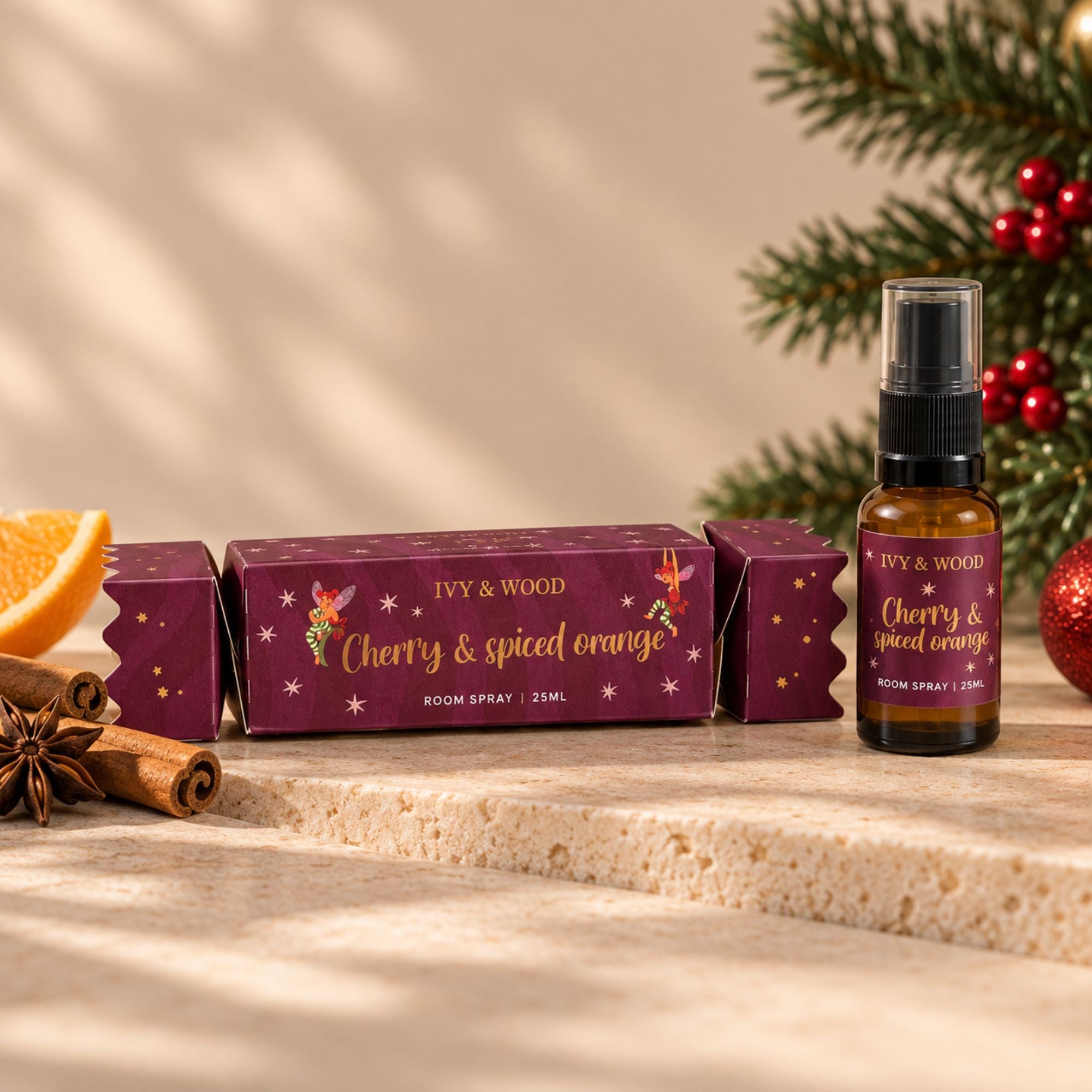 Cherry & Spiced Orange Christmas Room Spray Bon Bon