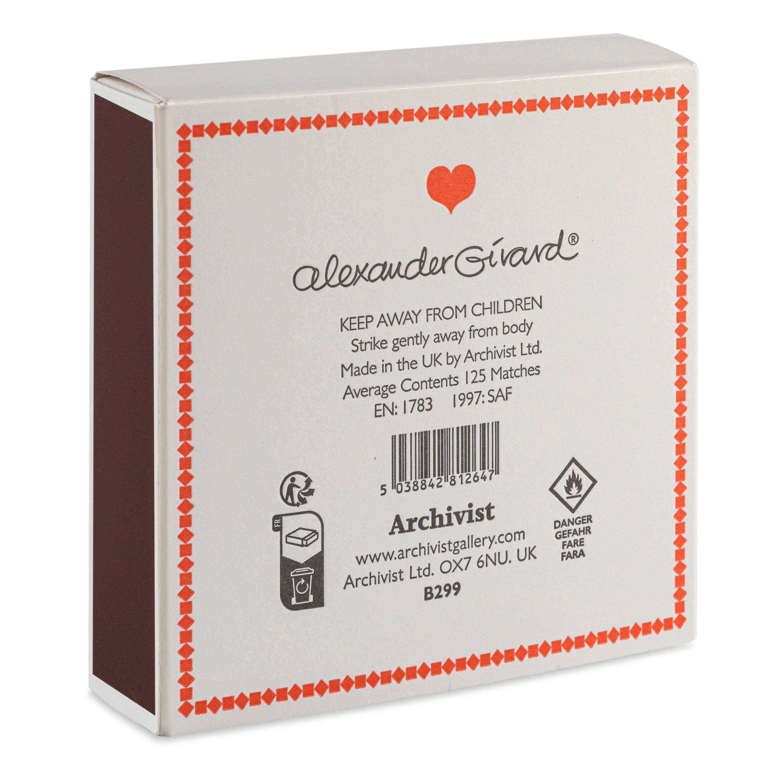 Love Heart Luxury Matches by Archivist Gallery - Ivy & Wood
