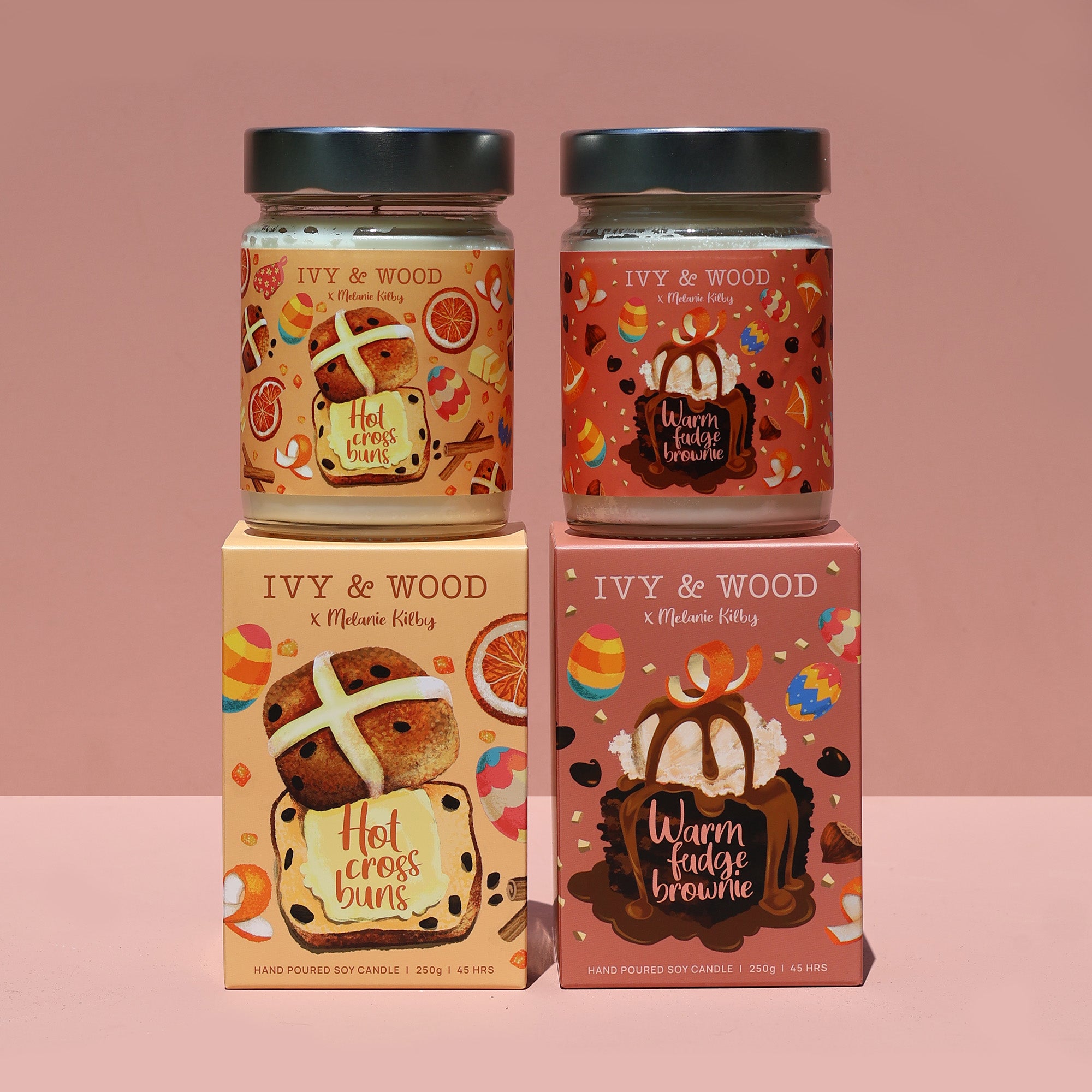 Easter Candle Bundle: Hot Cross Bun + Warm Fudge Brownie