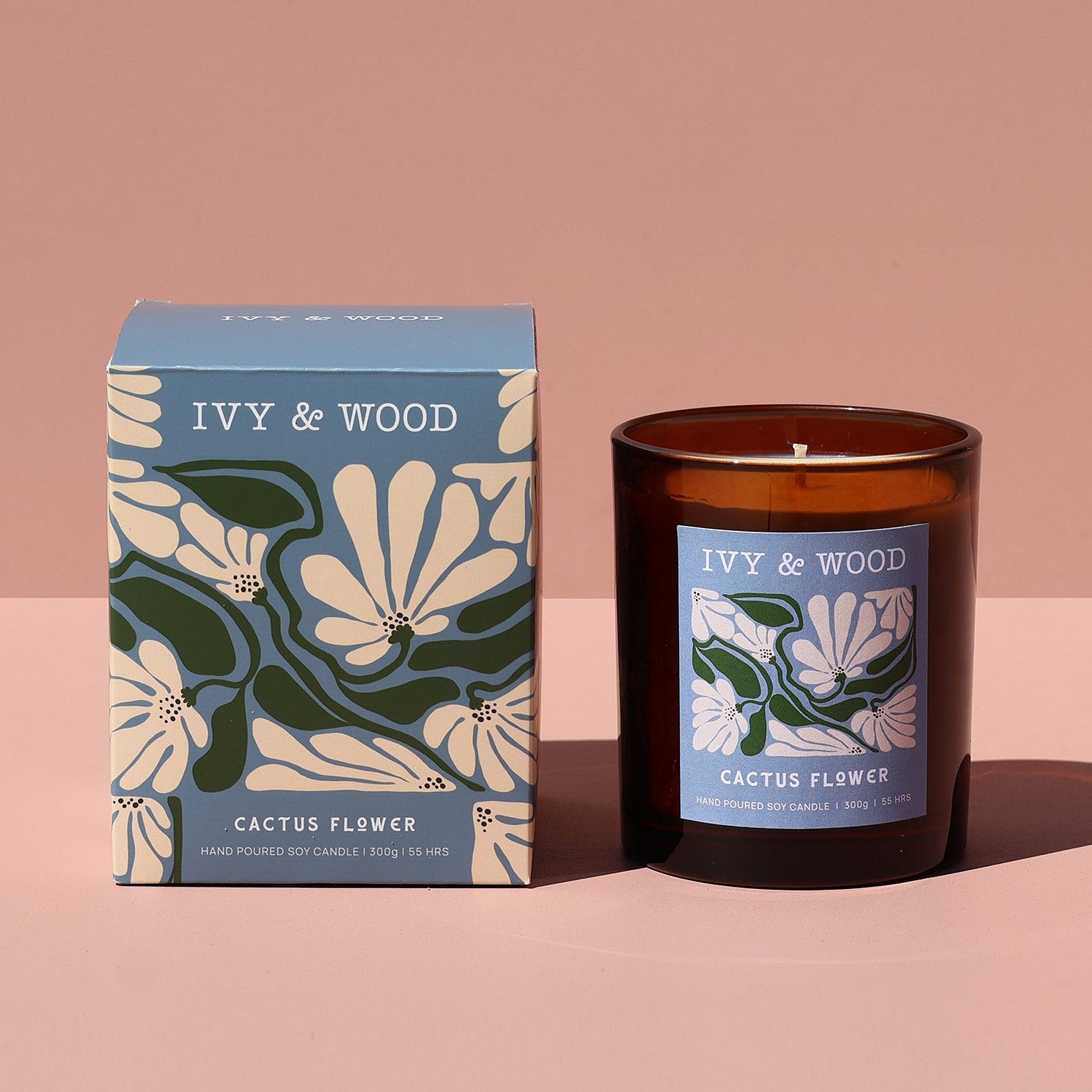 Cactus Flower Scented Candle - Ivy & Wood