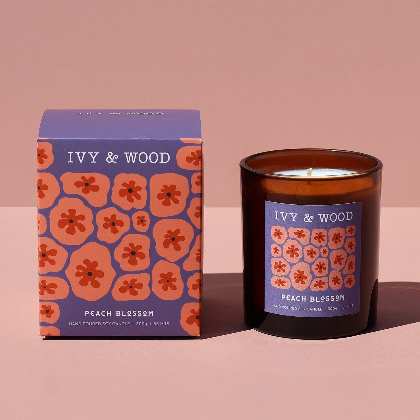 Peach Blossom Scented Candle - Ivy & Wood