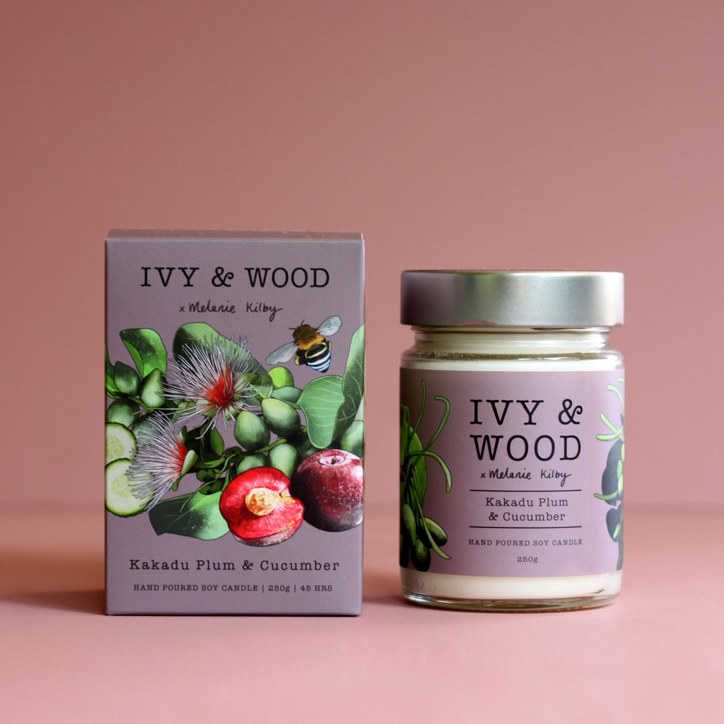 Australiana: Kakadu Plum & Cucumber Scented Candle - Ivy & Wood