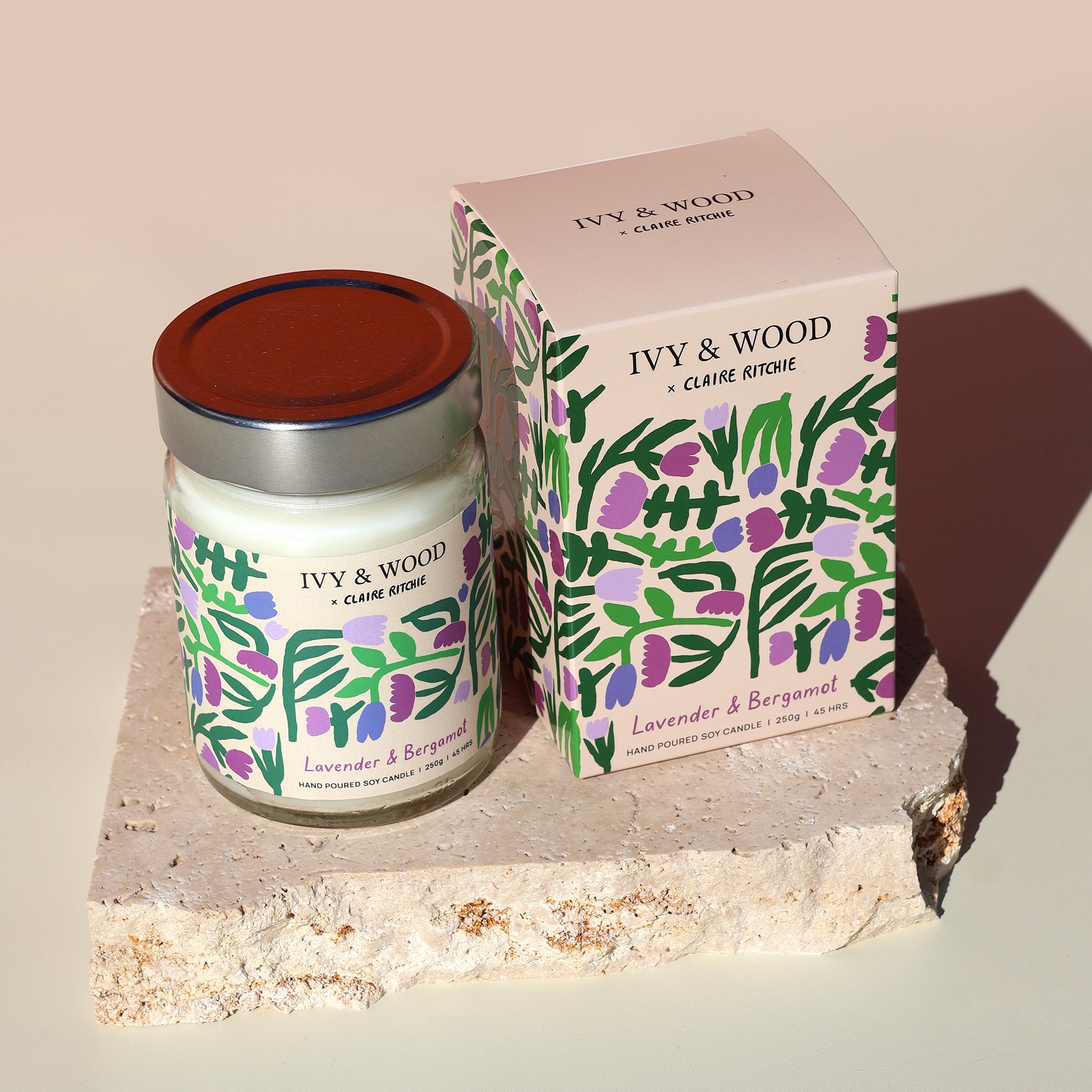 Lavender & Bergamot Soy Candle | Bloom x Claire Ritchie