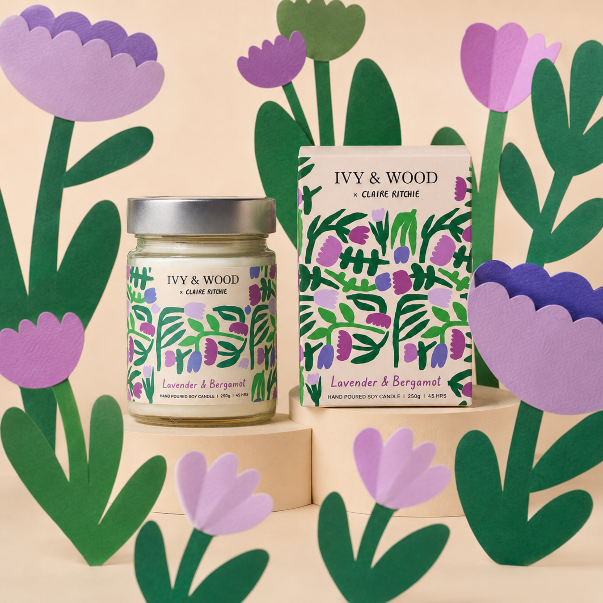 Lavender & Bergamot Soy Candle | Bloom x Claire Ritchie