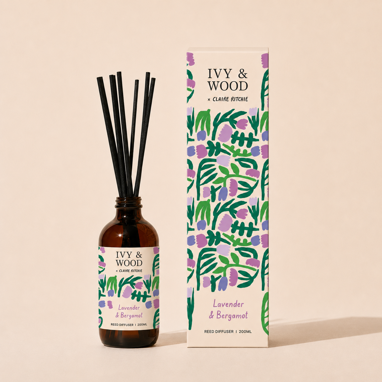 Lavender & Bergamot Reed Diffuser | Bloom x Claire Ritchie