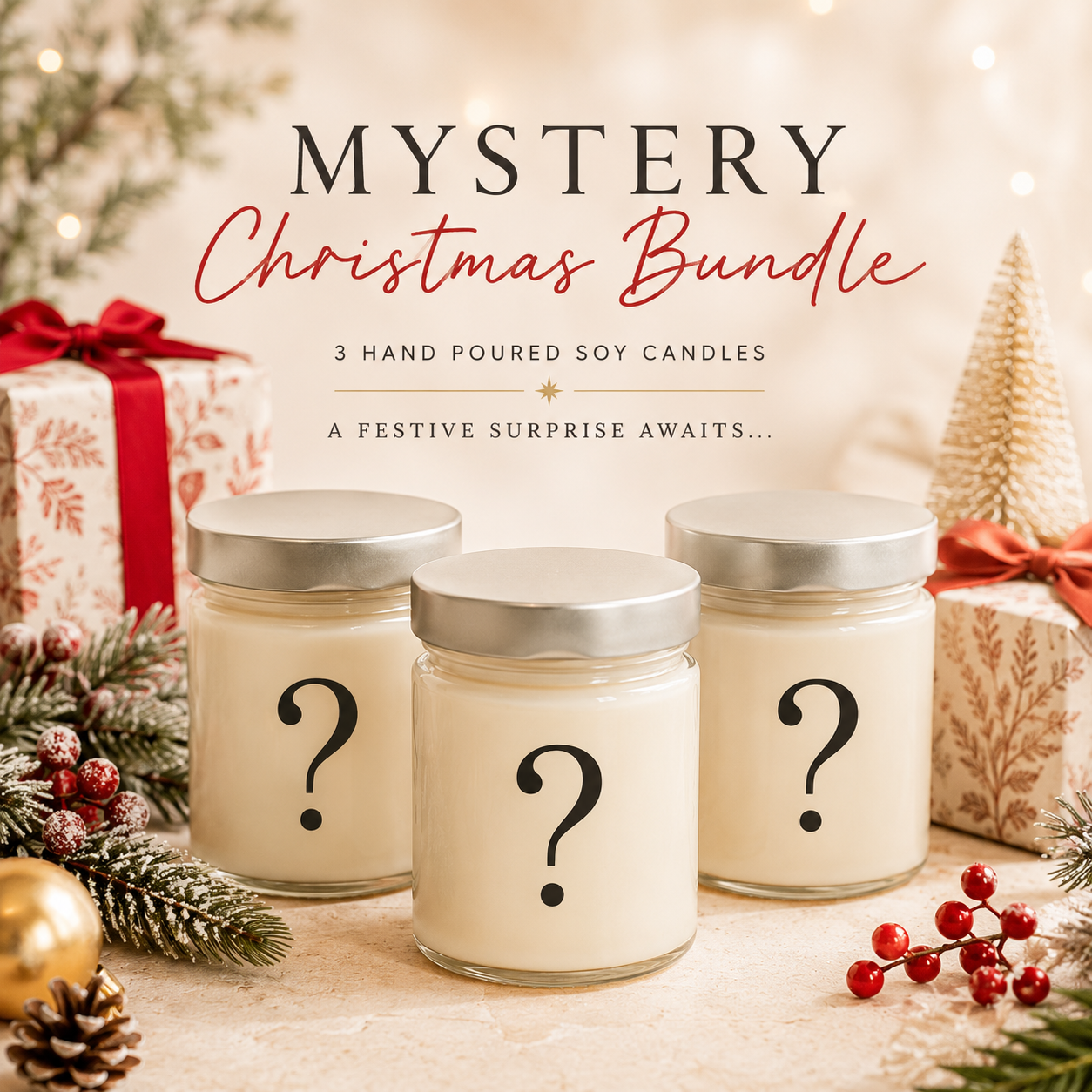 Mystery Christmas Candle Bundle Trio