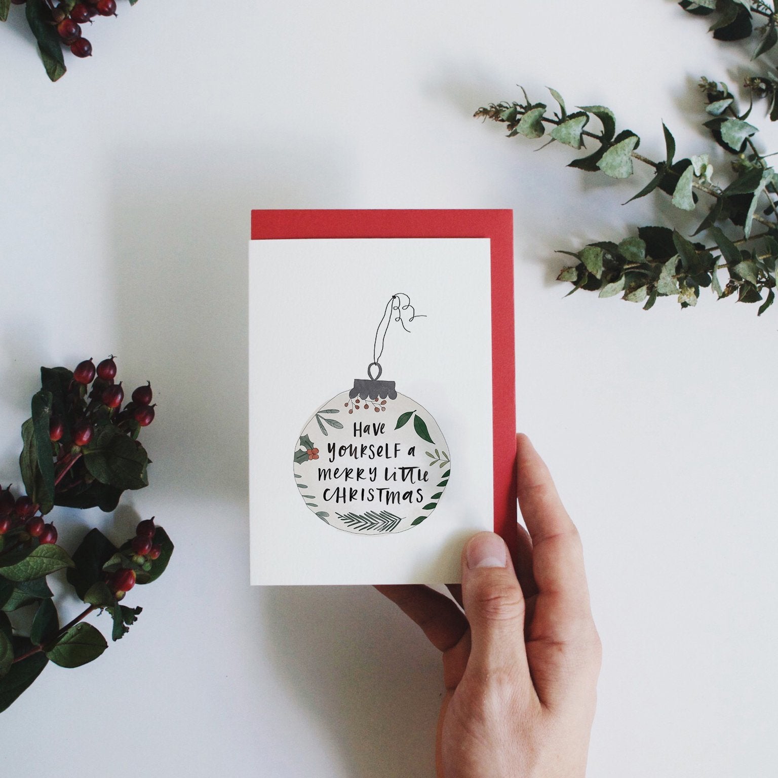 Christmas Bauble Greeting Card by In The Daylight - Ivy & Wood