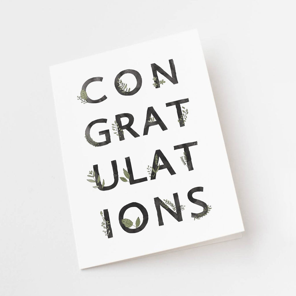 Congratulations Botanic Greeting Card by In The Daylight
