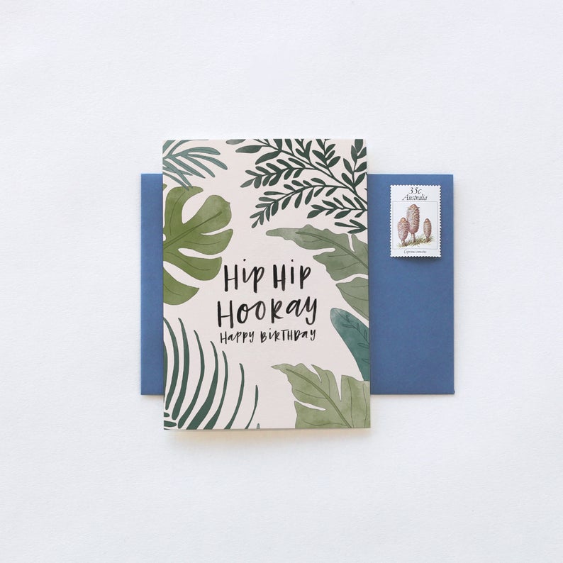 Birthday Botanical Ferns Greeting Card by In The Daylight
