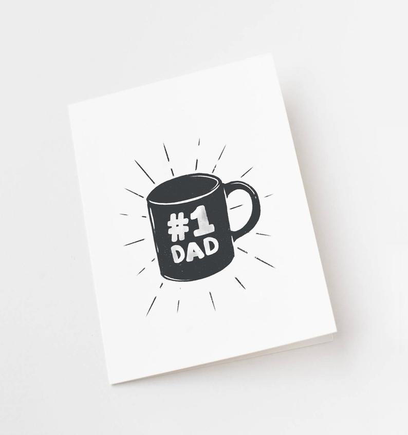 Father's Day No 1 Dad Greeting Card by In The Daylight