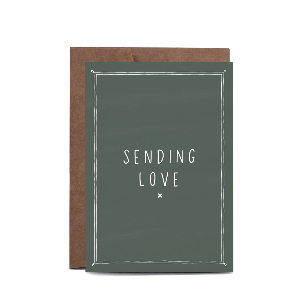 Sending Love (Green) Greeting Card by In The Daylight - Ivy & Wood