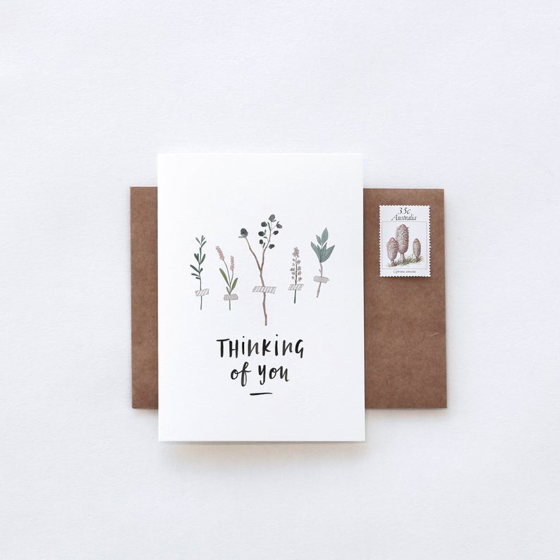 Thinking of You Botanic Greeting Card by In The Daylight - Ivy & Wood
