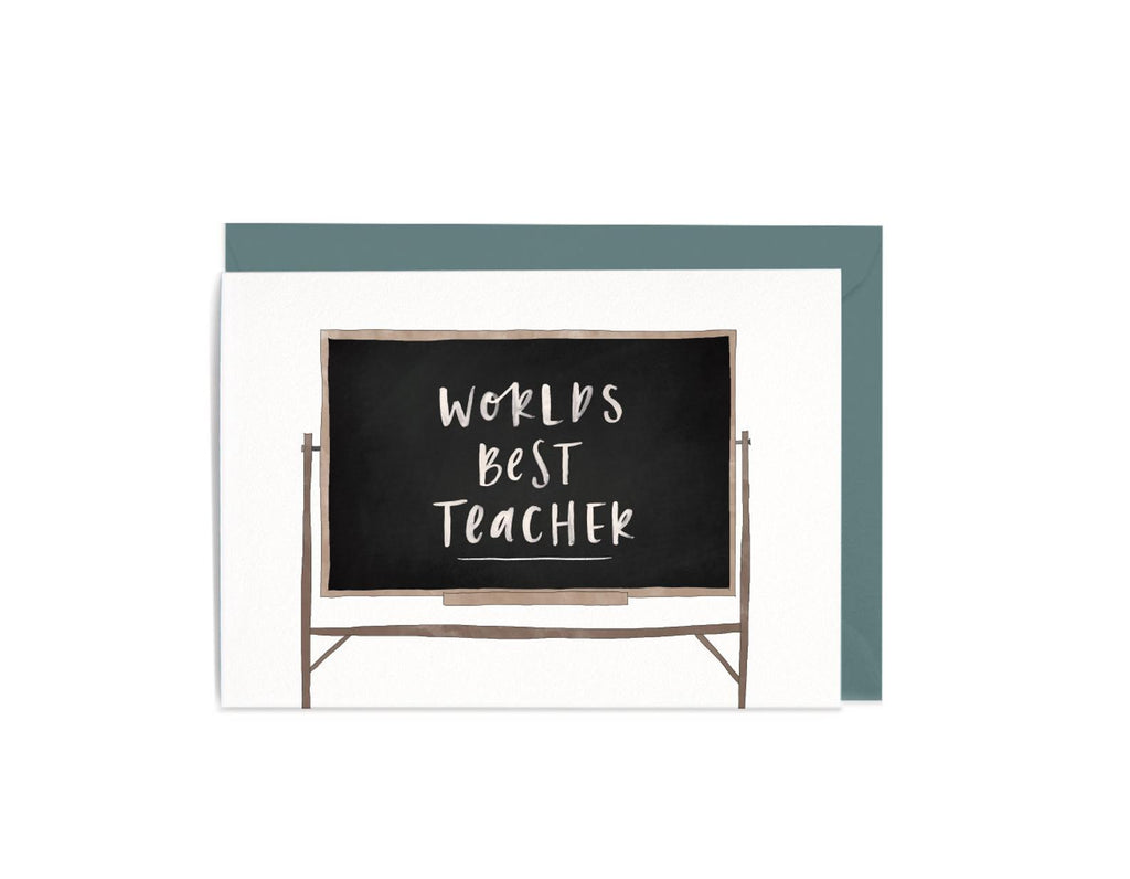 World's Best Teacher Greeting Card by In The Daylight - Ivy & Wood