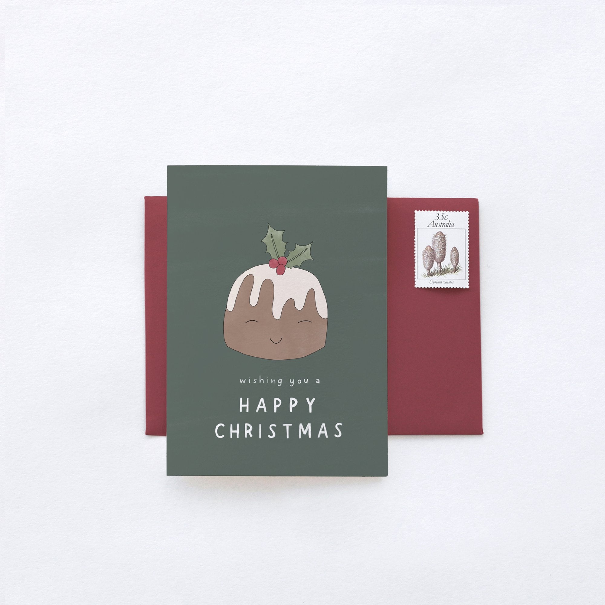 Christmas Pudding Greeting Card by In The Daylight - Ivy & Wood