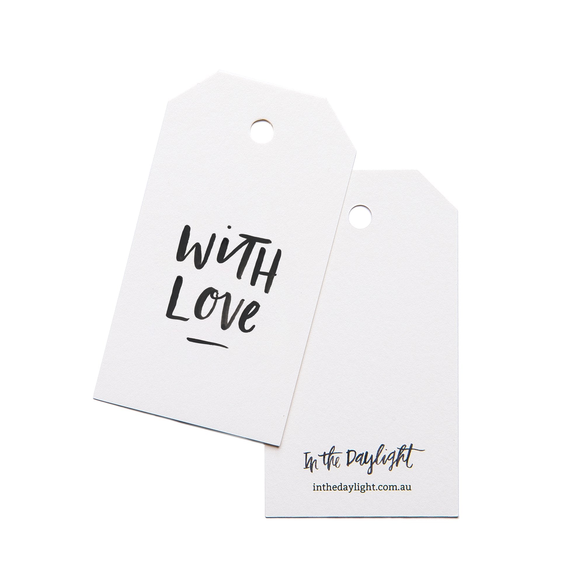 With Love Gift Tag Set of 5 by In The Daylight - Ivy & Wood